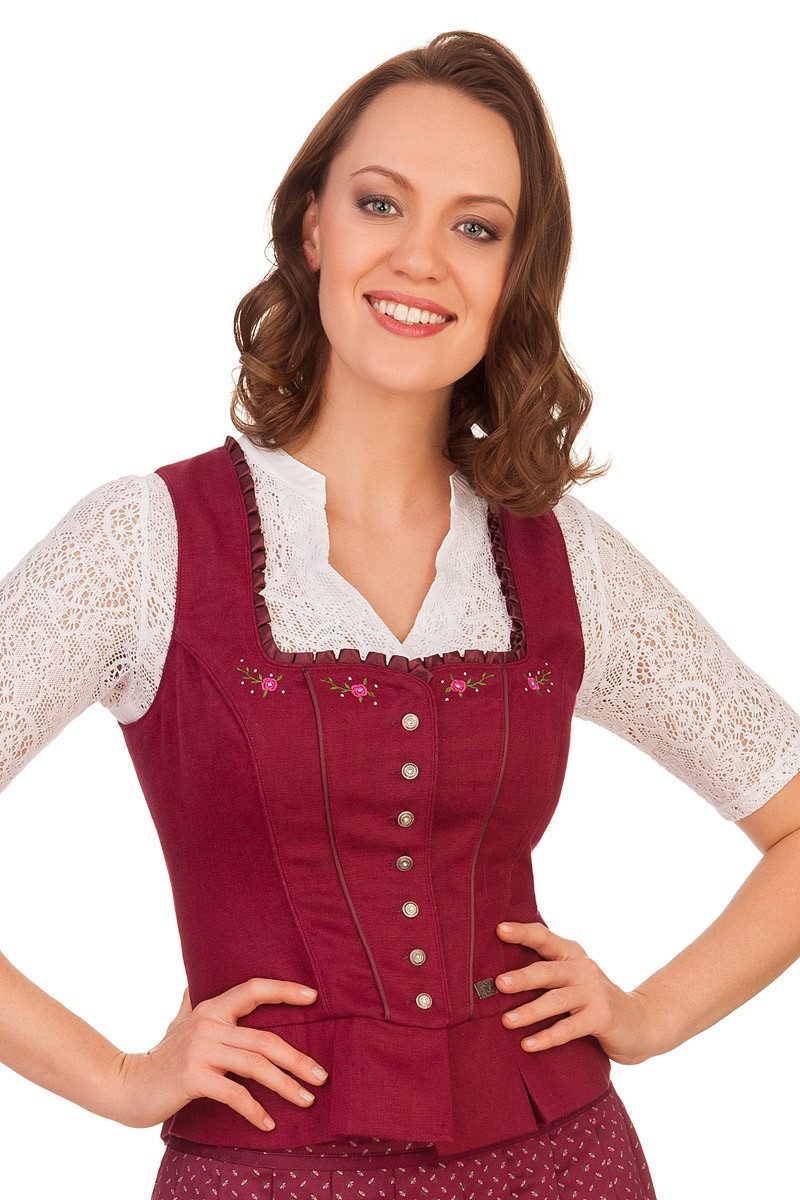 Trachtenbluse Trachtenmieder - KATELIN - bordeaux