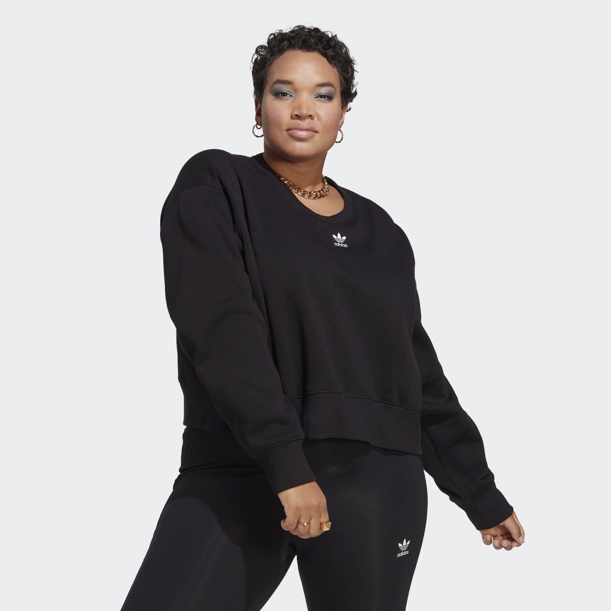 adidas Originals Sweatshirt ADICOLOR ESSENTIALS SWEATSHIRT – GROSSE GRÖSSEN Black