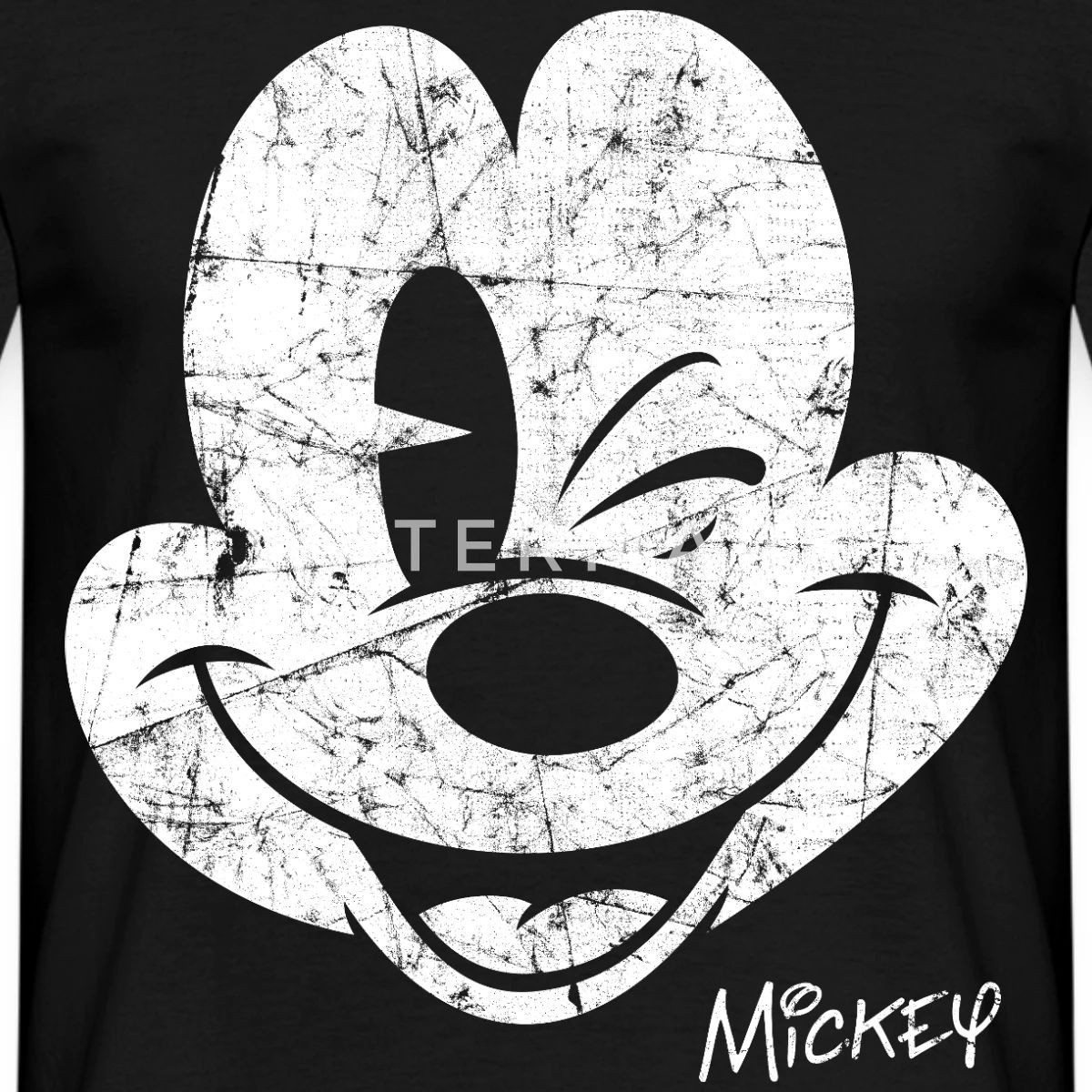Spreadshirt T-Shirt Mickey & Minnie Retro Mickey Mouse Zwinkernd Männer T-Shirt (1-tlg)