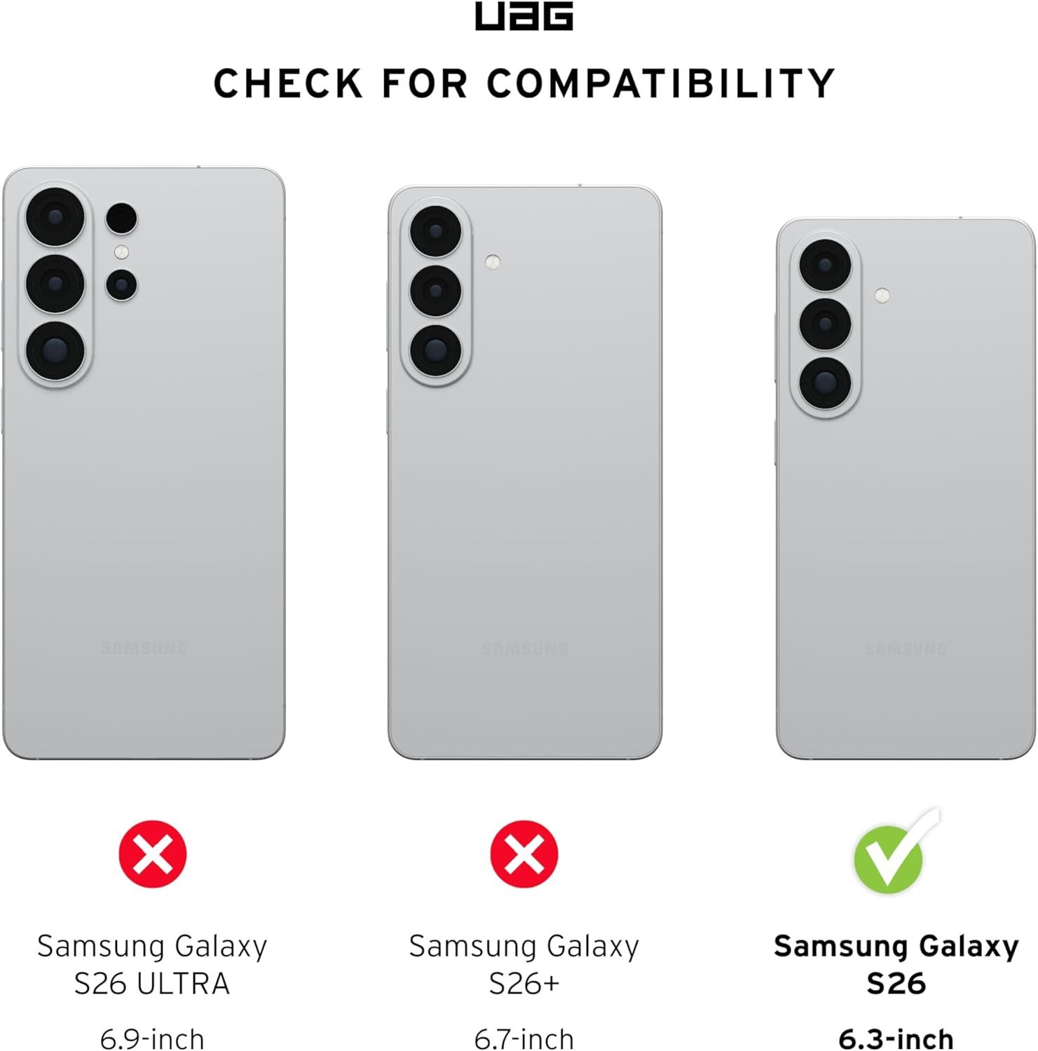 Urban Armor Gear Smartphone-Hülle Dot MagSafe Case - Samsung Galaxy S26 Hülle, (4,6 Meter Fallschutz, Wireless-Charging kompatibel)