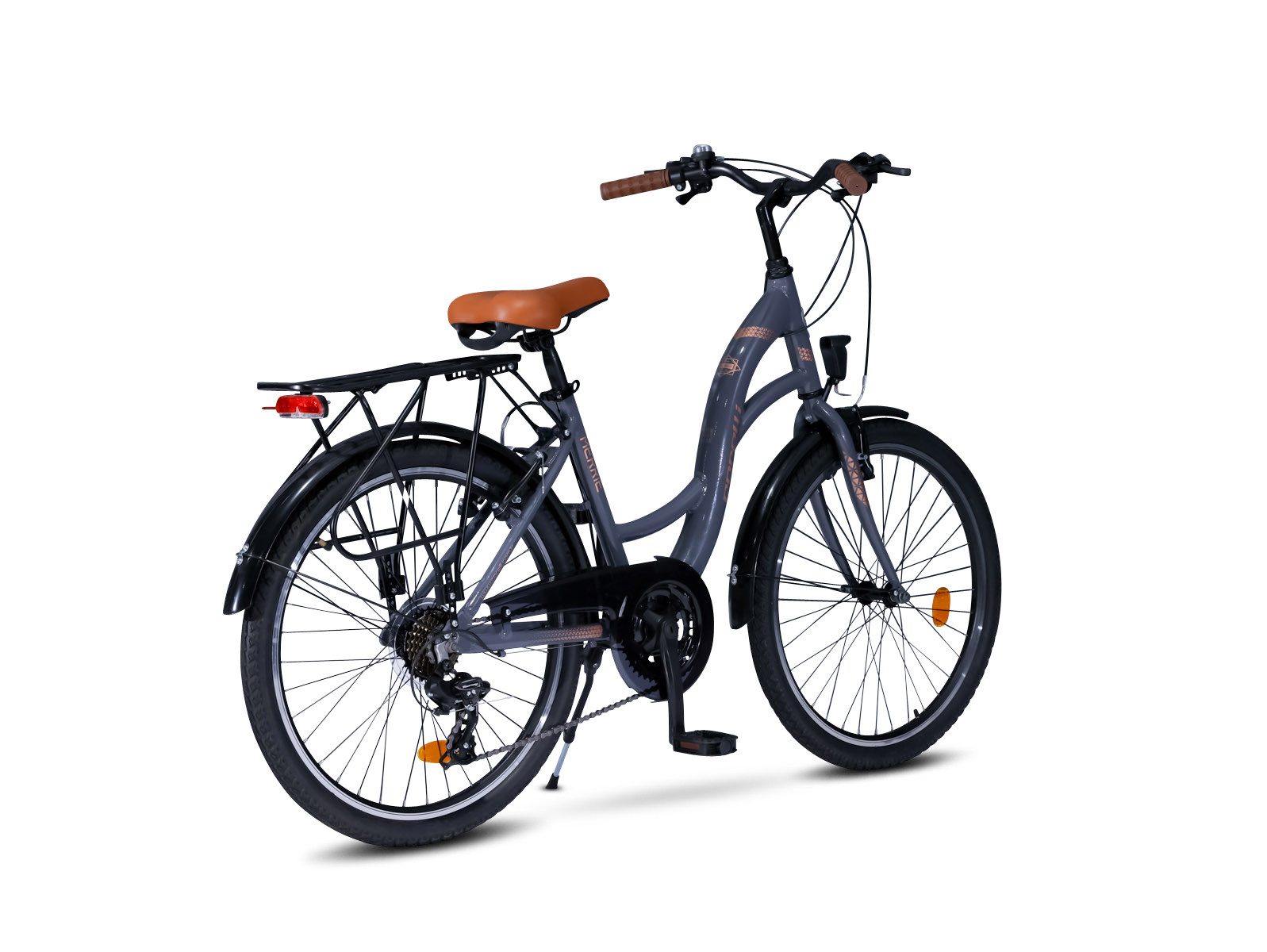 Thumbnail - Toys Store Cityrad 28 Zoll Alu City Bike Mädchen Fahrrad Aluminium Shimano 21Gang RH 51cm, 21 Gang, Shimano