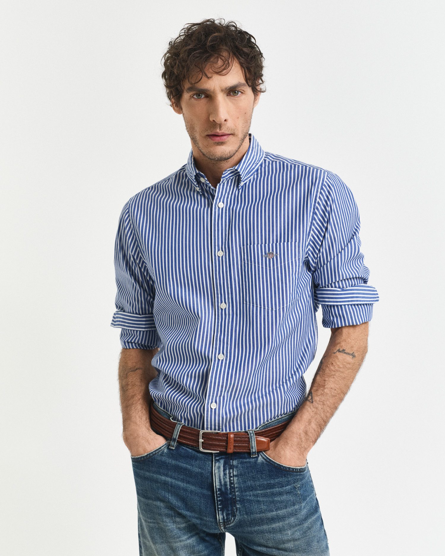 Gant Langarmhemd REG POPLIN STRIPE SHIRT