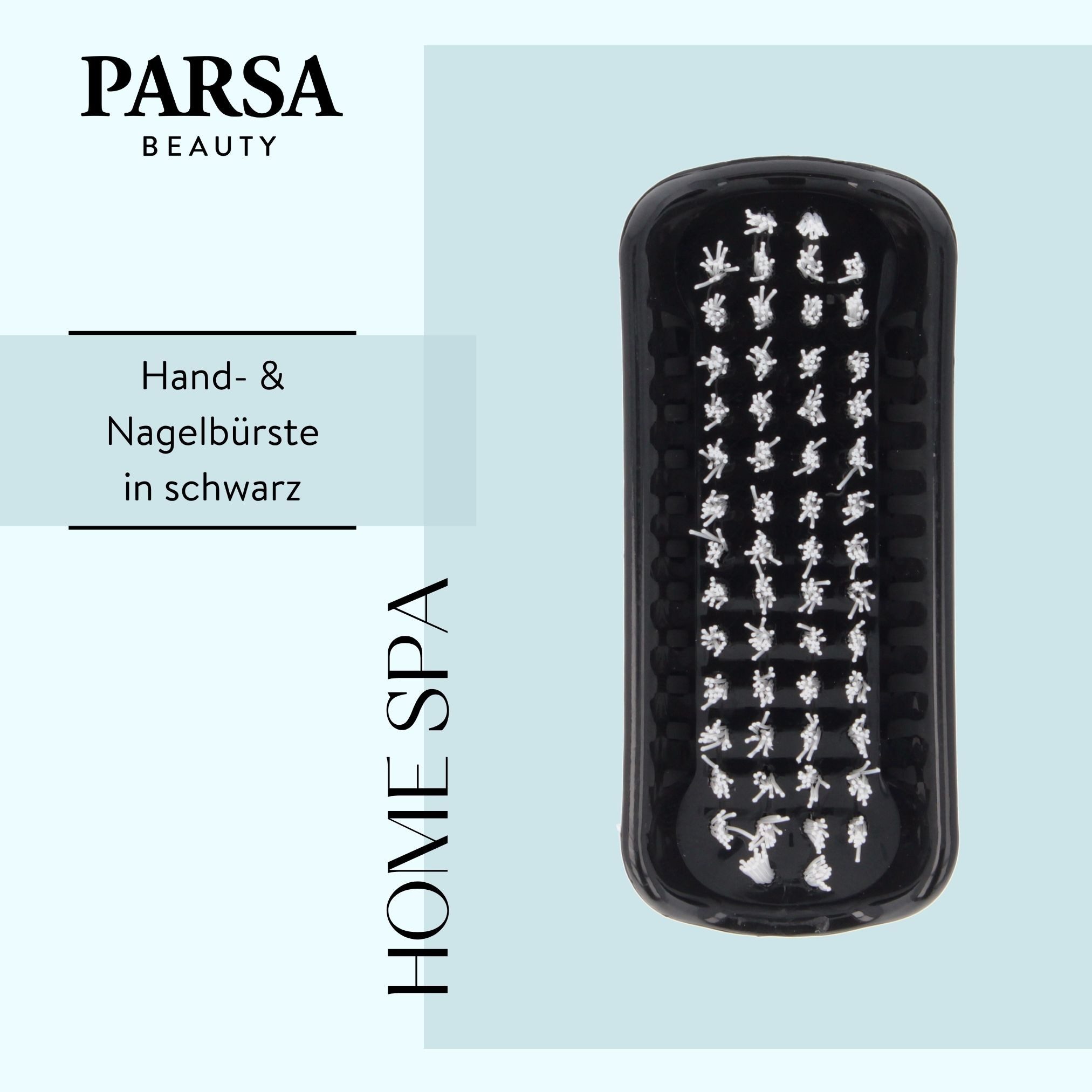 PARSA Beauty Nagelbürste PARSA Beauty ESSENTIAL Nagelbürste doppelseitig schwarz Handbürste