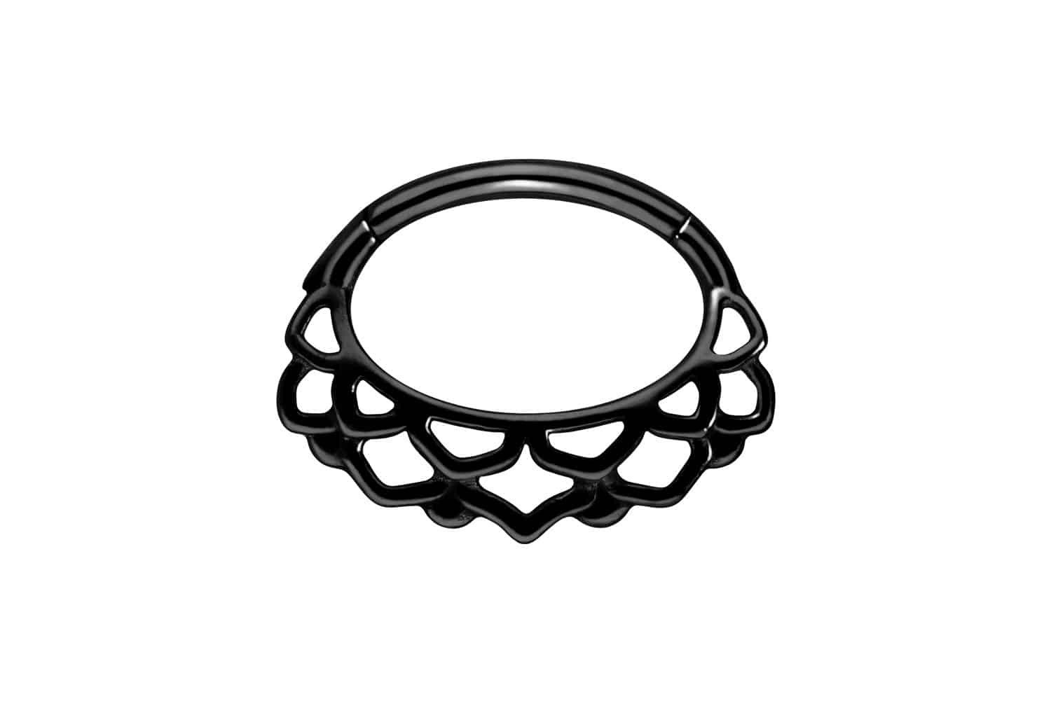 Piercing-Set Chirurgenstahl Segmentring Clicker ORIENTALISCHES DESIGN