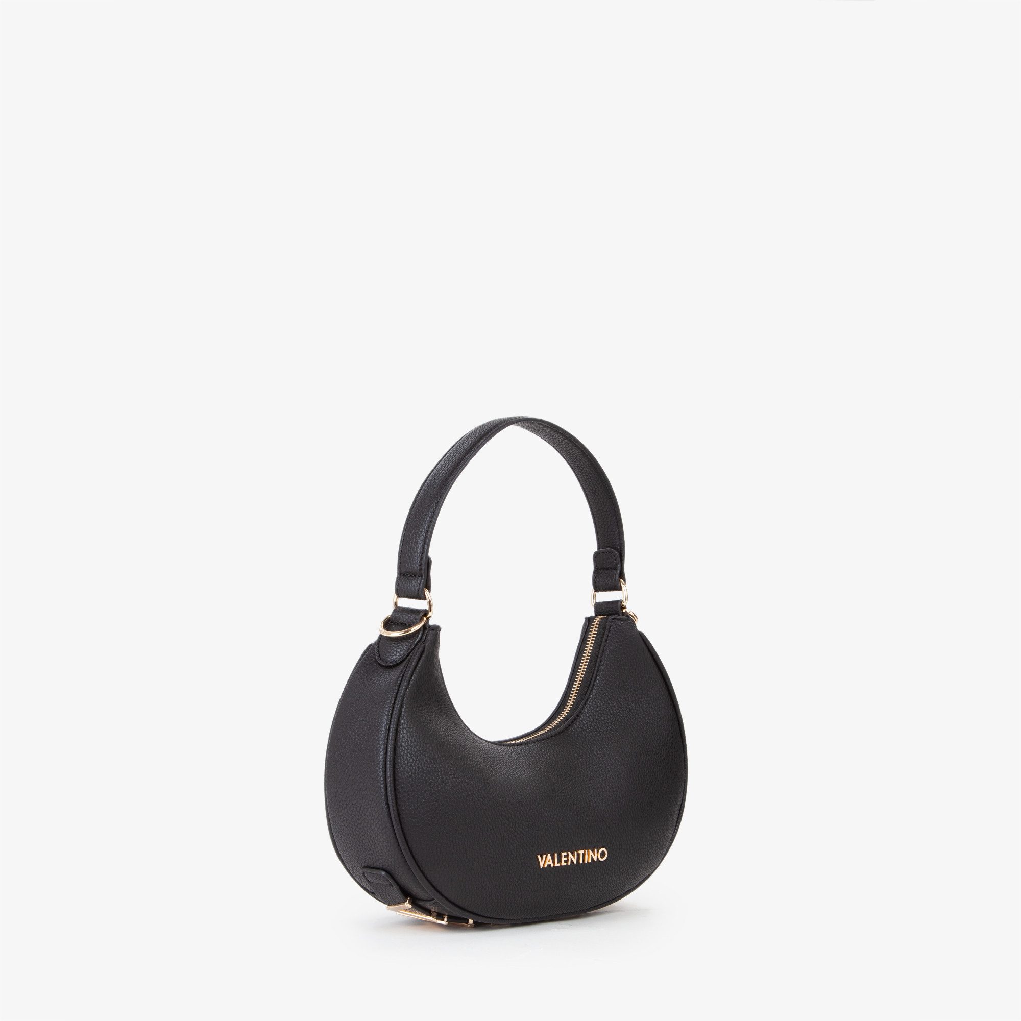 VALENTINO BAGS Hobo SHELBY, Damen Handtasche, Umhängetasche mit goldfarbenem Logoemblem