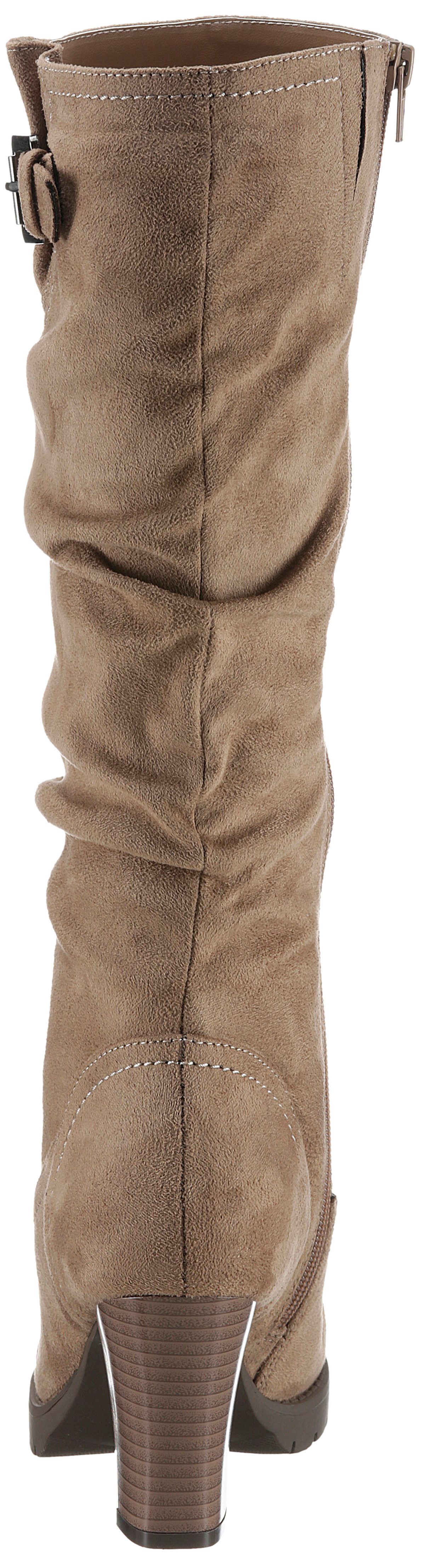 Aniston SHOES Stiefel mit Raffungen am slouchy Schaft - NEUE KOLLEKTION