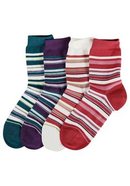 Lavana Socken (Packung, 4-Paar) mit Ringelmuster