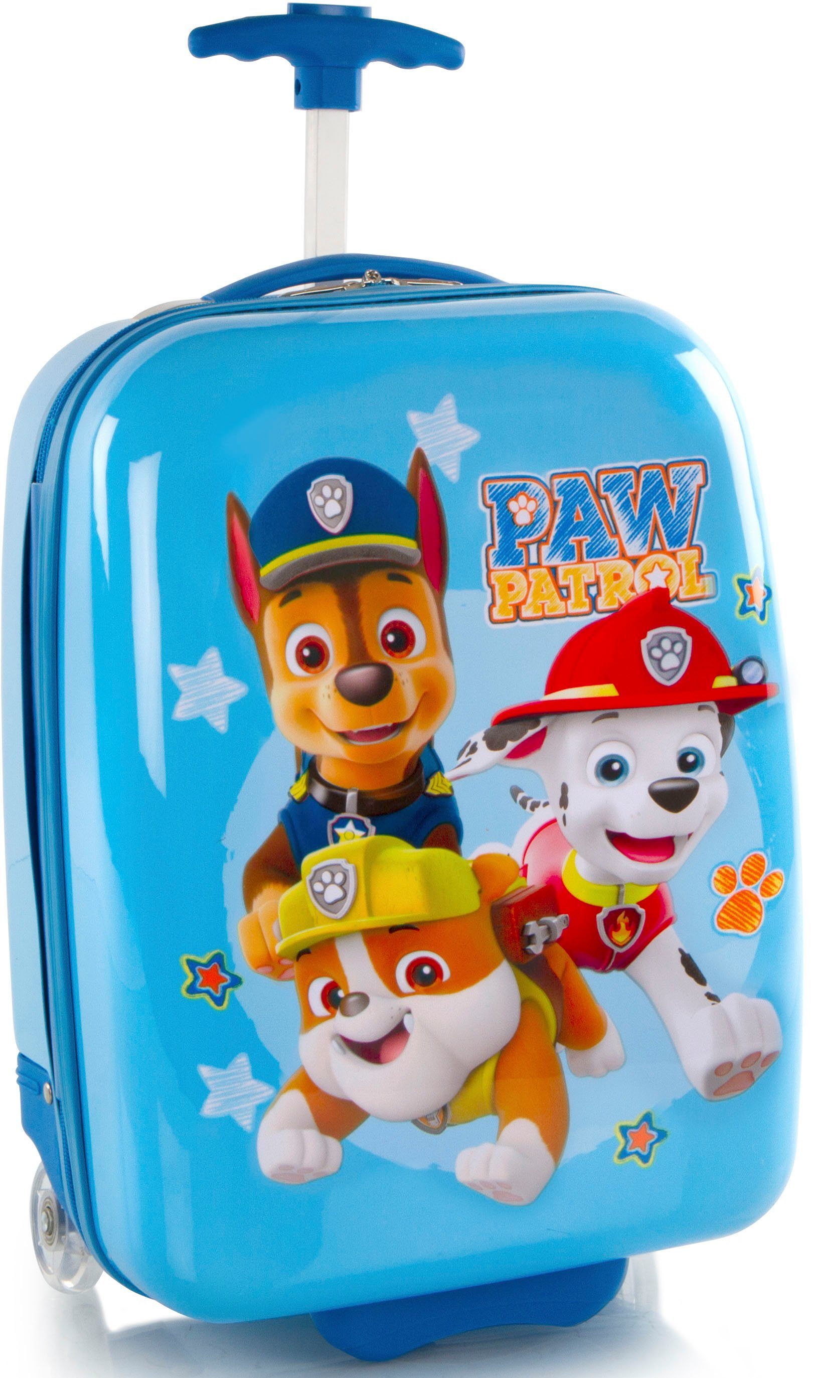 Heys Kinderkoffer Paw Patrol blau, 46 cm, 2 Rollen, mit hervorstehenden Rädern; mit Quick-Release-Trolley-Griffsystem