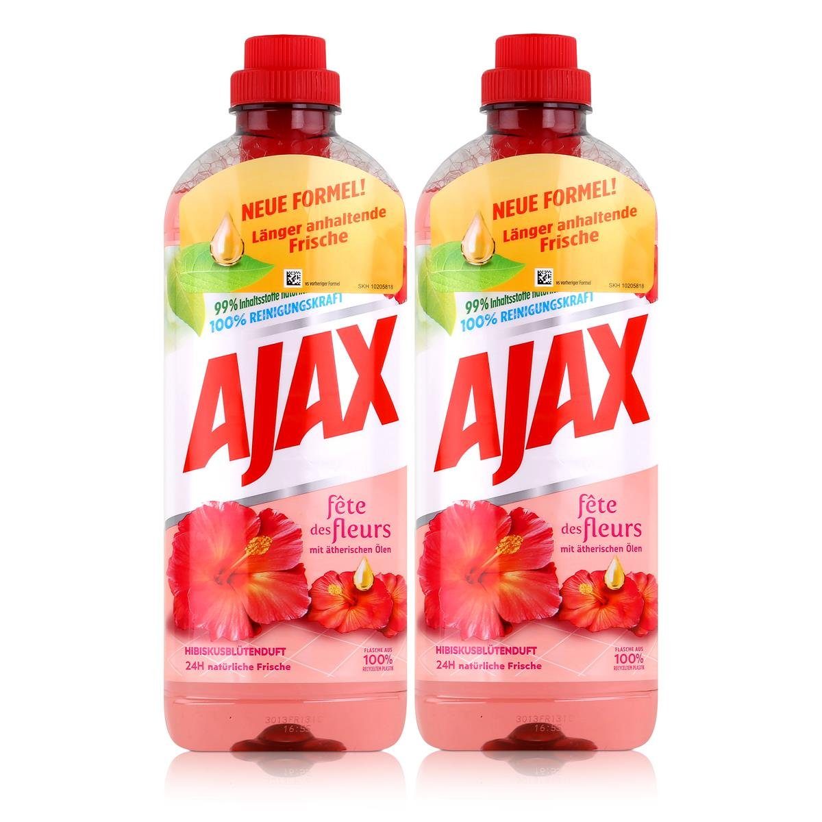 Hibiskusblütenduft 100% Ajax Allzweckreiniger Allzweckreiniger (2e 1L - AJAX Reinigungskraft