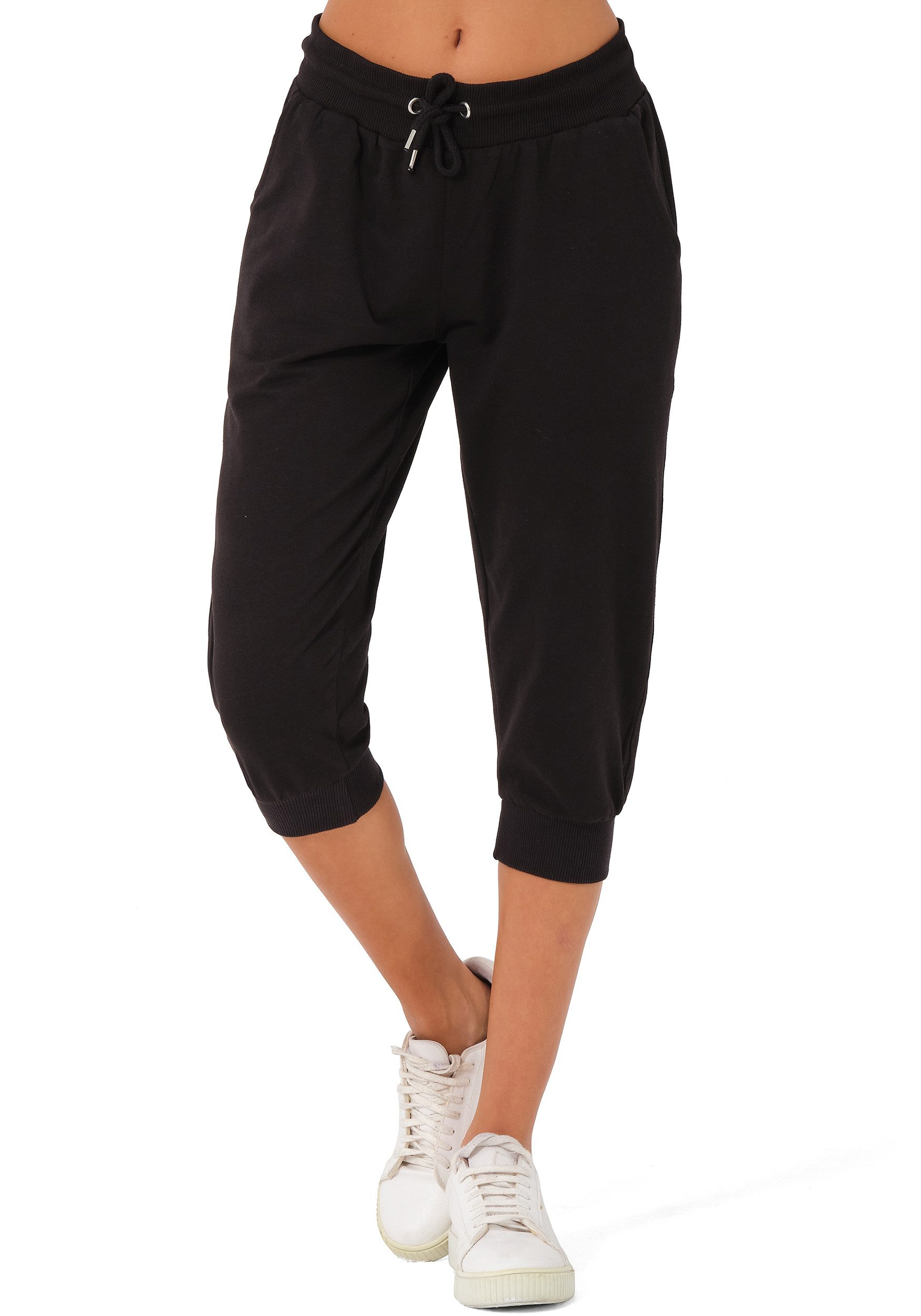 Smith & Solo 3/4-Hose Damen - Jogginghose, kurze Hose, Caprihose Elastikbun günstig online kaufen