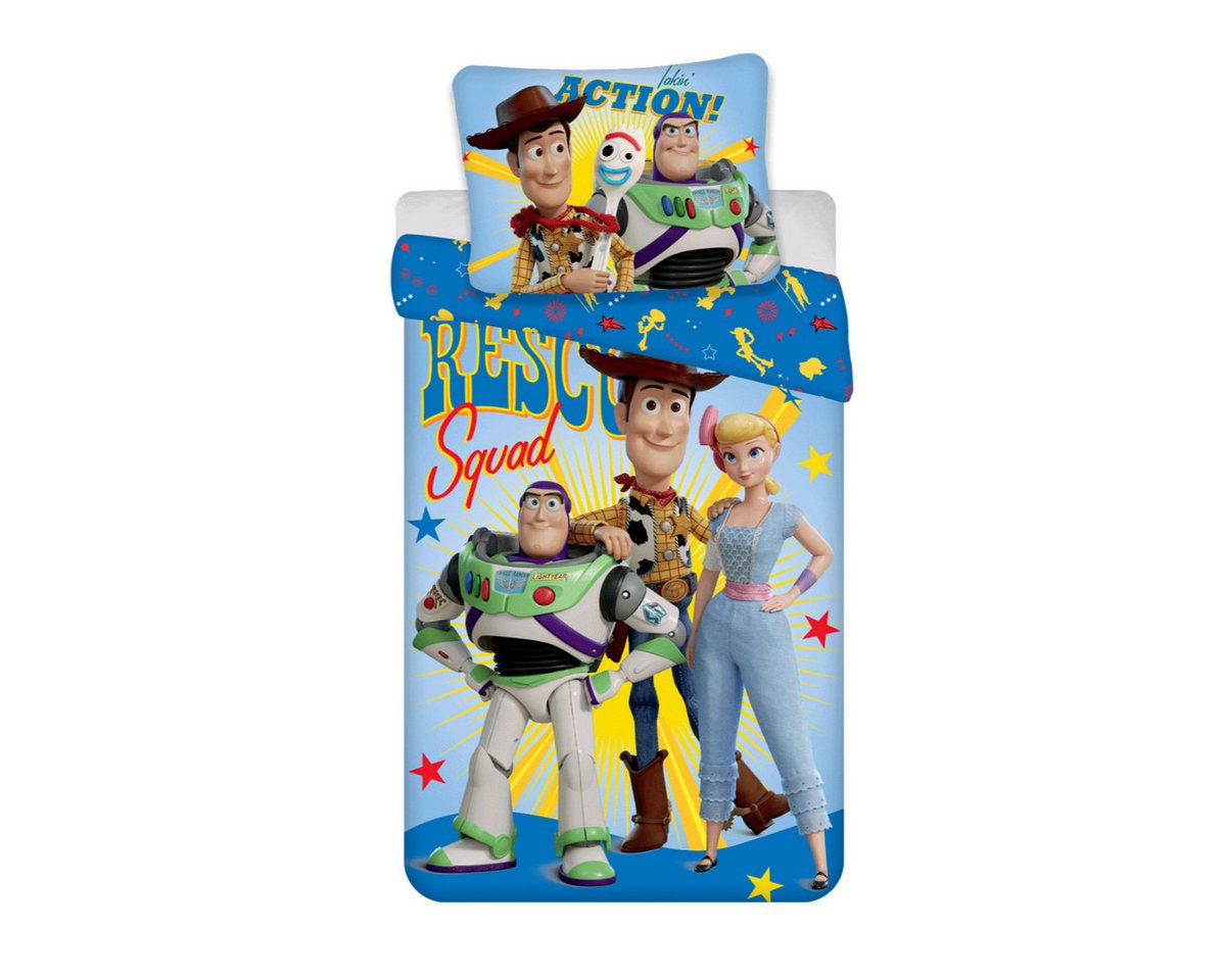 Disney Bettwäsche Pixar Toy Story Kinder Bettwäsche Set 140 x 200 cm Baumwolle, Baumwolle