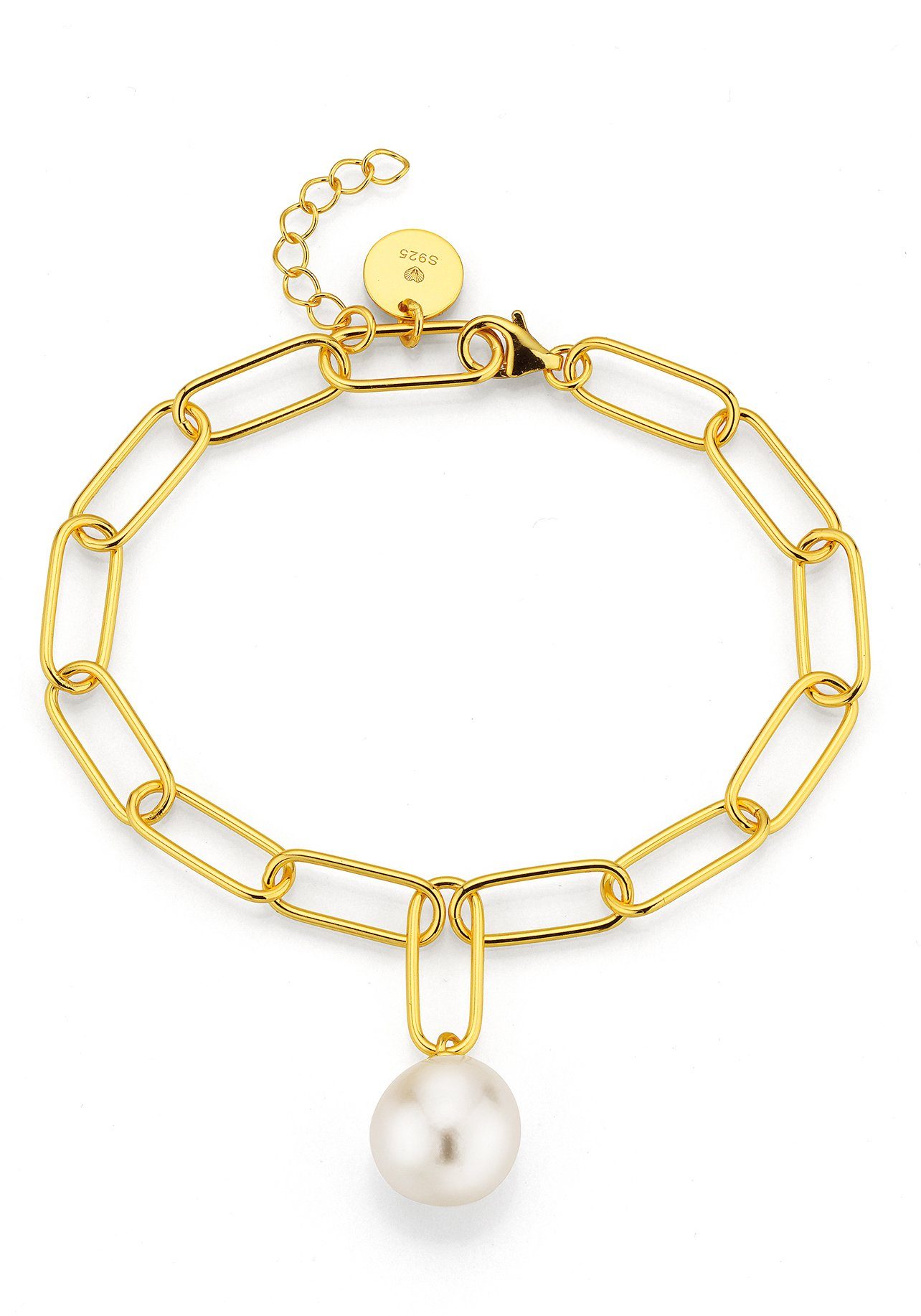Firetti Armband Schmuck Geschenk Armschmuck Armkette Perlenarmband, Made in Germany - mit Süßwasserzuchtperle