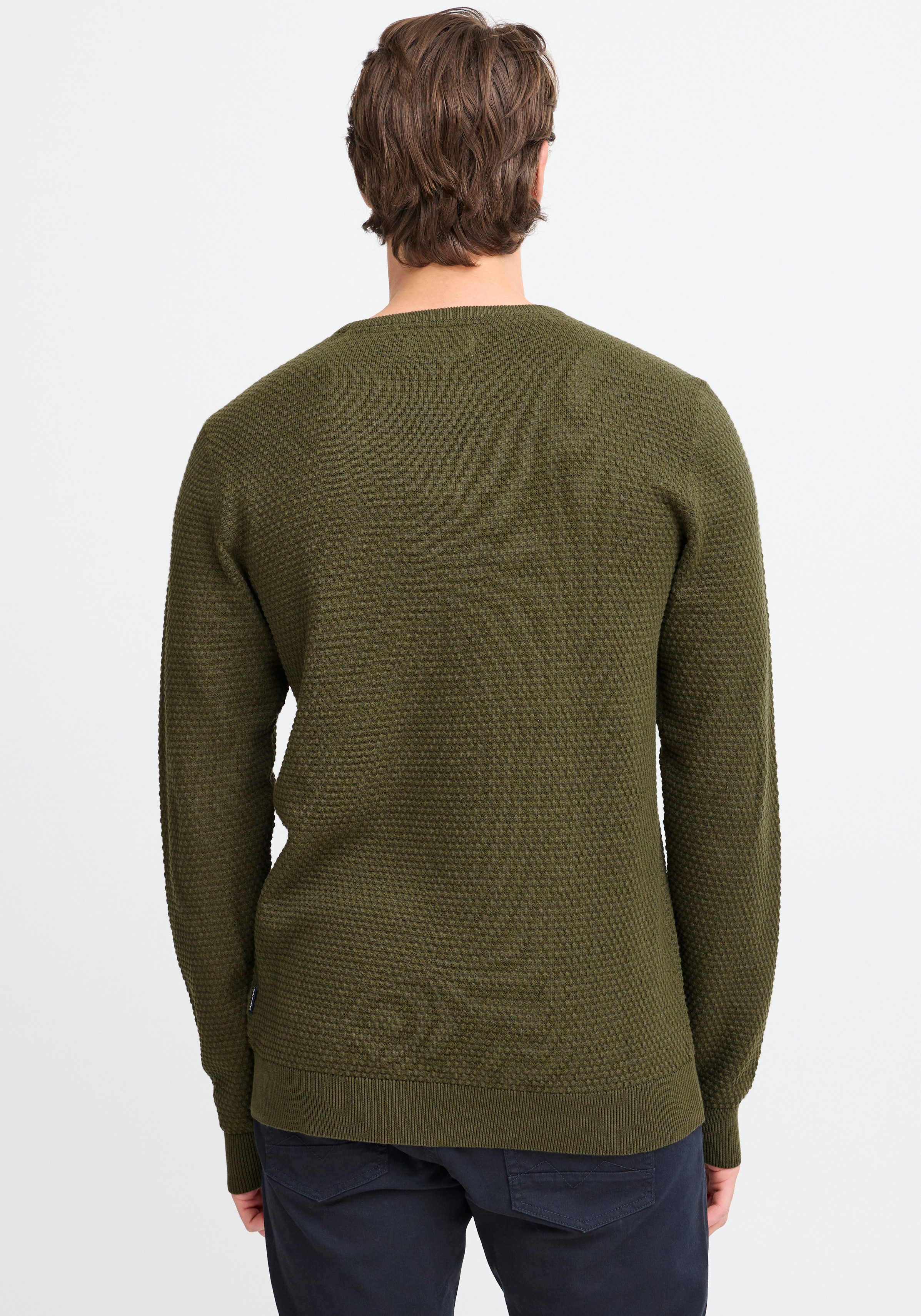 Blend Rundhalspullover BHREDHILL crewneck mit Markenlabel, aus Baumwolle, Slim Fit, ohne Verschluss