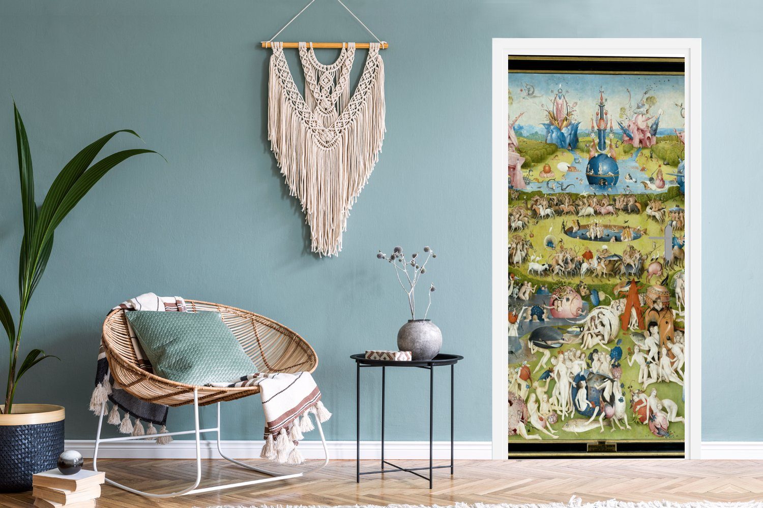 MuchoWow Türtapete Garten der Lüste Fototapete Tür, Hieronymus (1 von für Türaufkleber, Bosch, bedruckt, Gemälde St), 75x205 cm - Matt