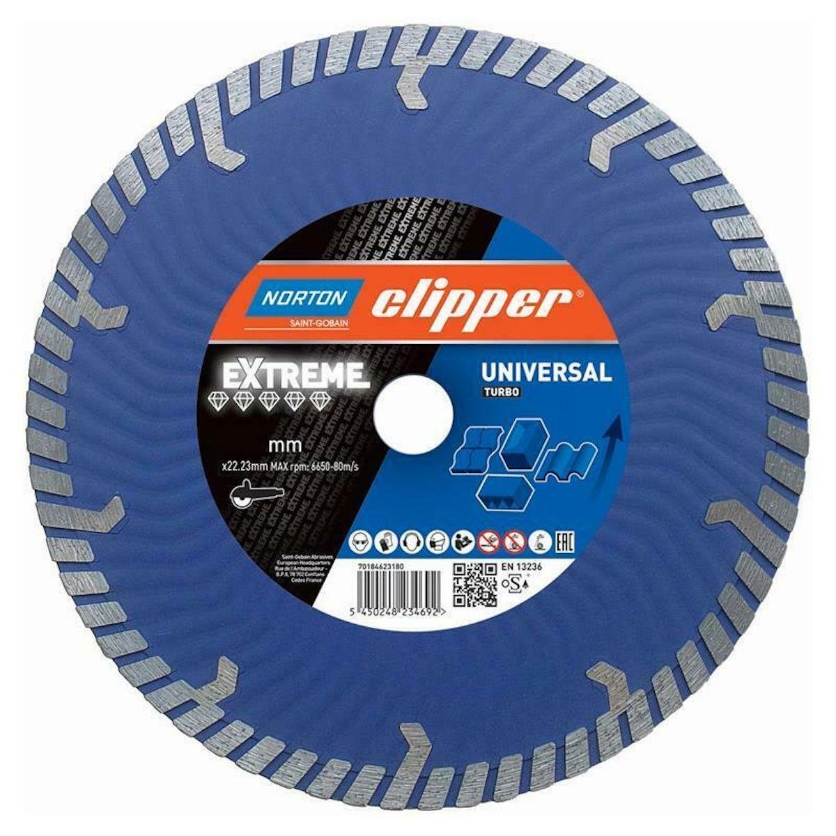 NORTON CLIPPER Trennscheibe Extreme Universal Turbo - 230x22,2 mm