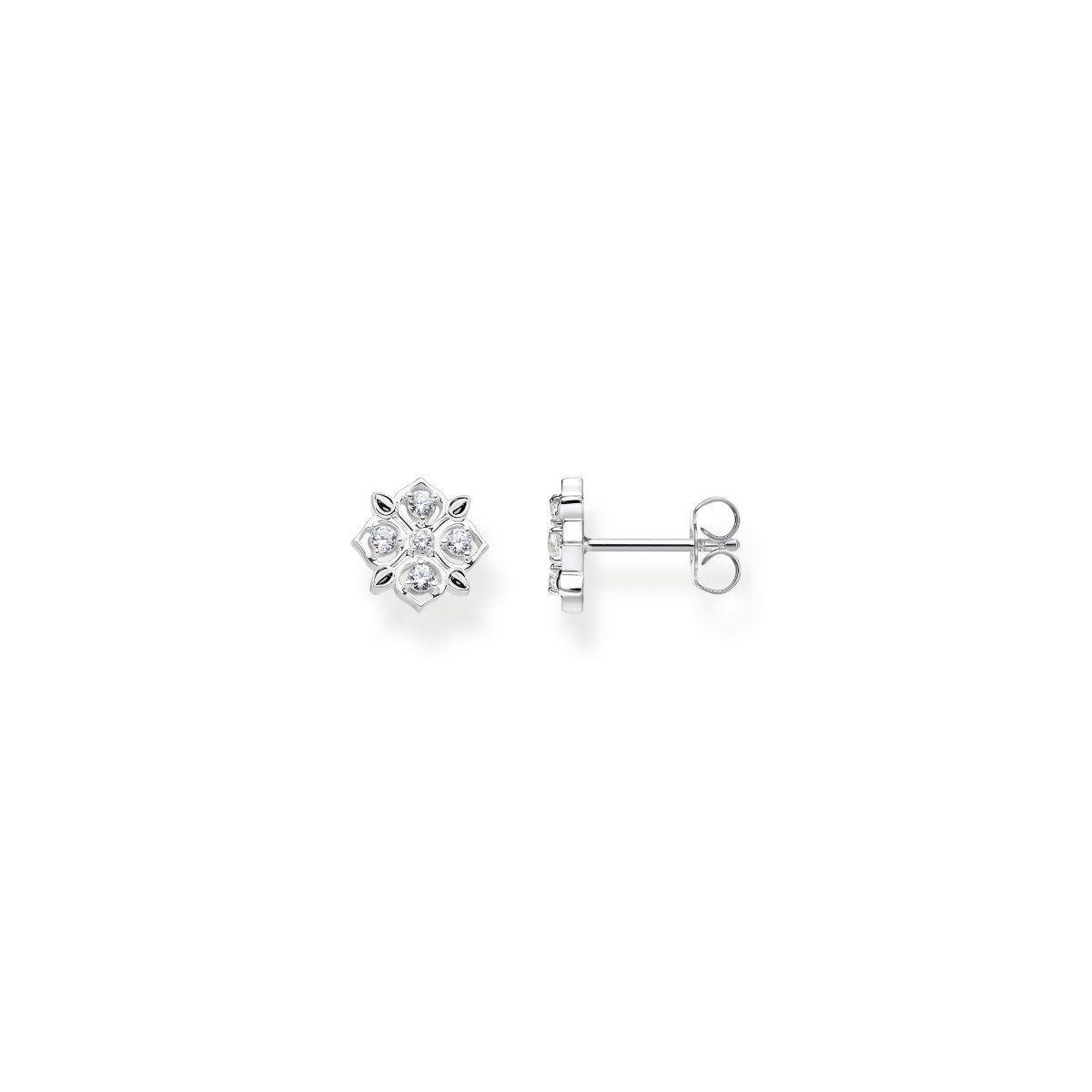 THOMAS SABO Paar Ohrstecker SCH150323 Ohrstecker Damen Blume Zirkonia  Sterling-Silber