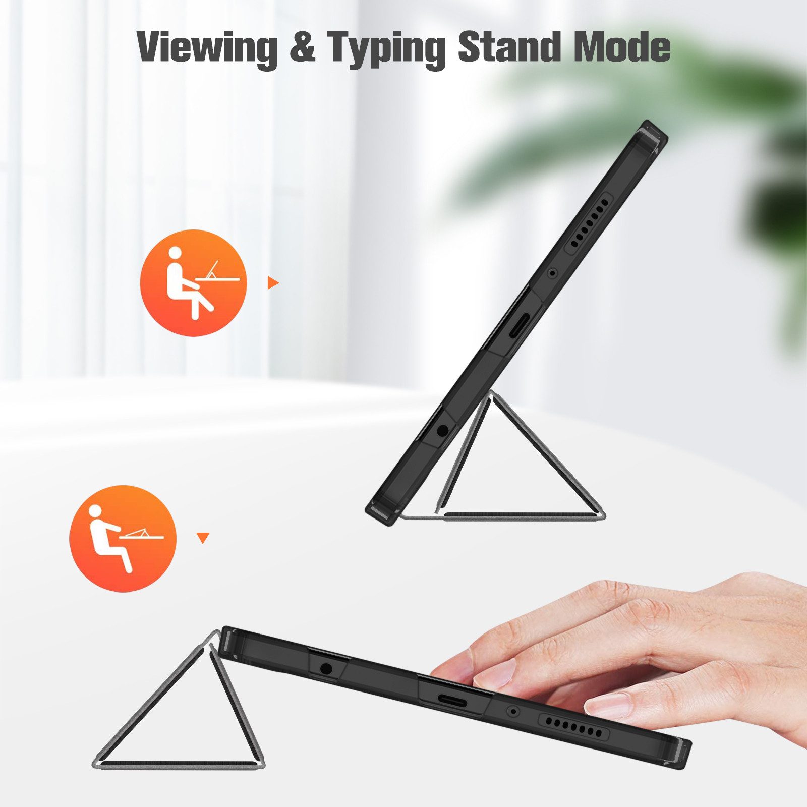 Fintie Tablet-Hülle für Samsung Galaxy Tab A11 8,7" 2025/ Tab A9 8.7 Zoll Tablet, Ultra Dünn Schutzhülle mit Transparenter Rückseite – Bild 4 von 5