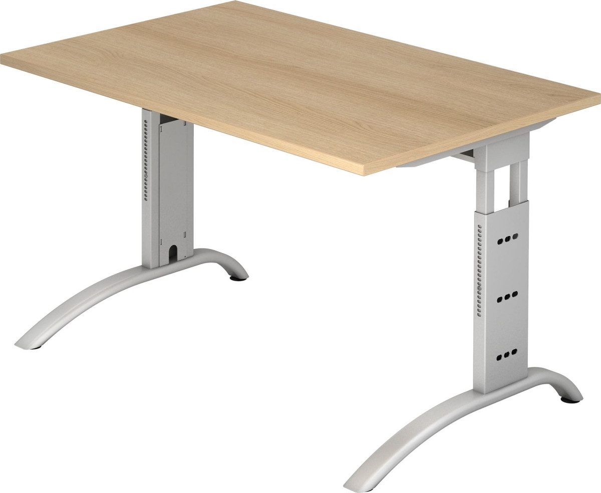 HAMMERBACHER Schreibtisch Schreibtisch 120x80cm höhenverstellbar bis 85cm Eiche