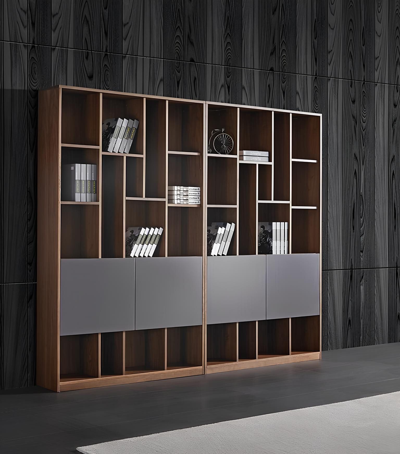 Xlmoebel Aktenschrank Aktenschrank mit Türen und Einlegeböden Büro-Schrank für Ordner (Aktenschrak) Hergestellt in Europa