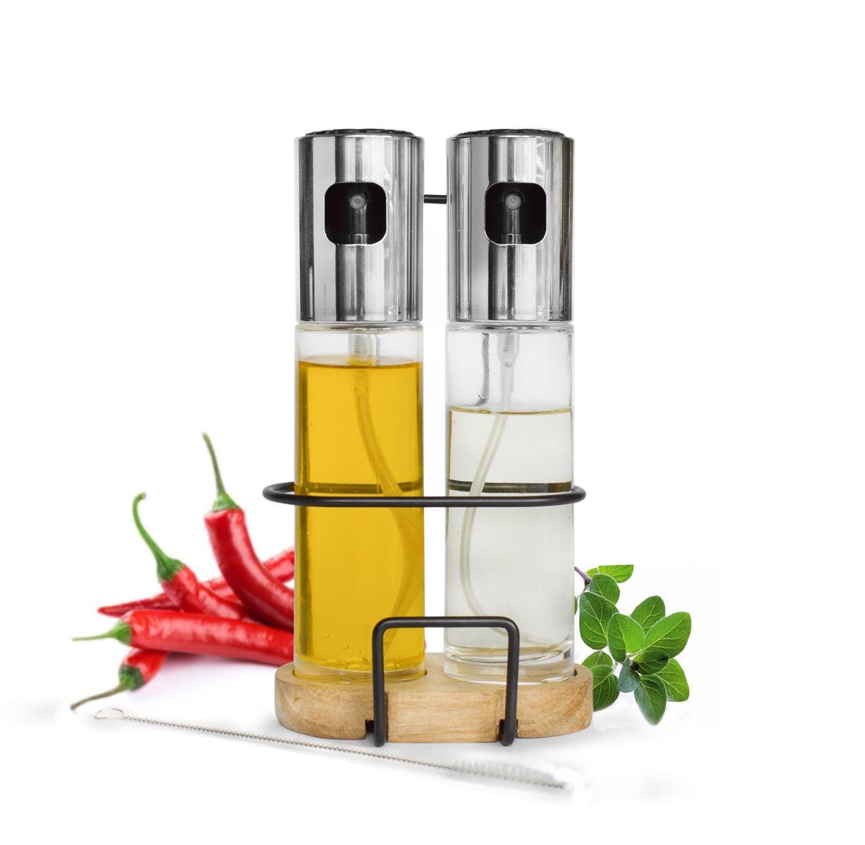 Sendez Essigspender Öl und Essig Sprühflaschen mit Halterung Set Zerstäuber Ölsprüher. € 18,99
