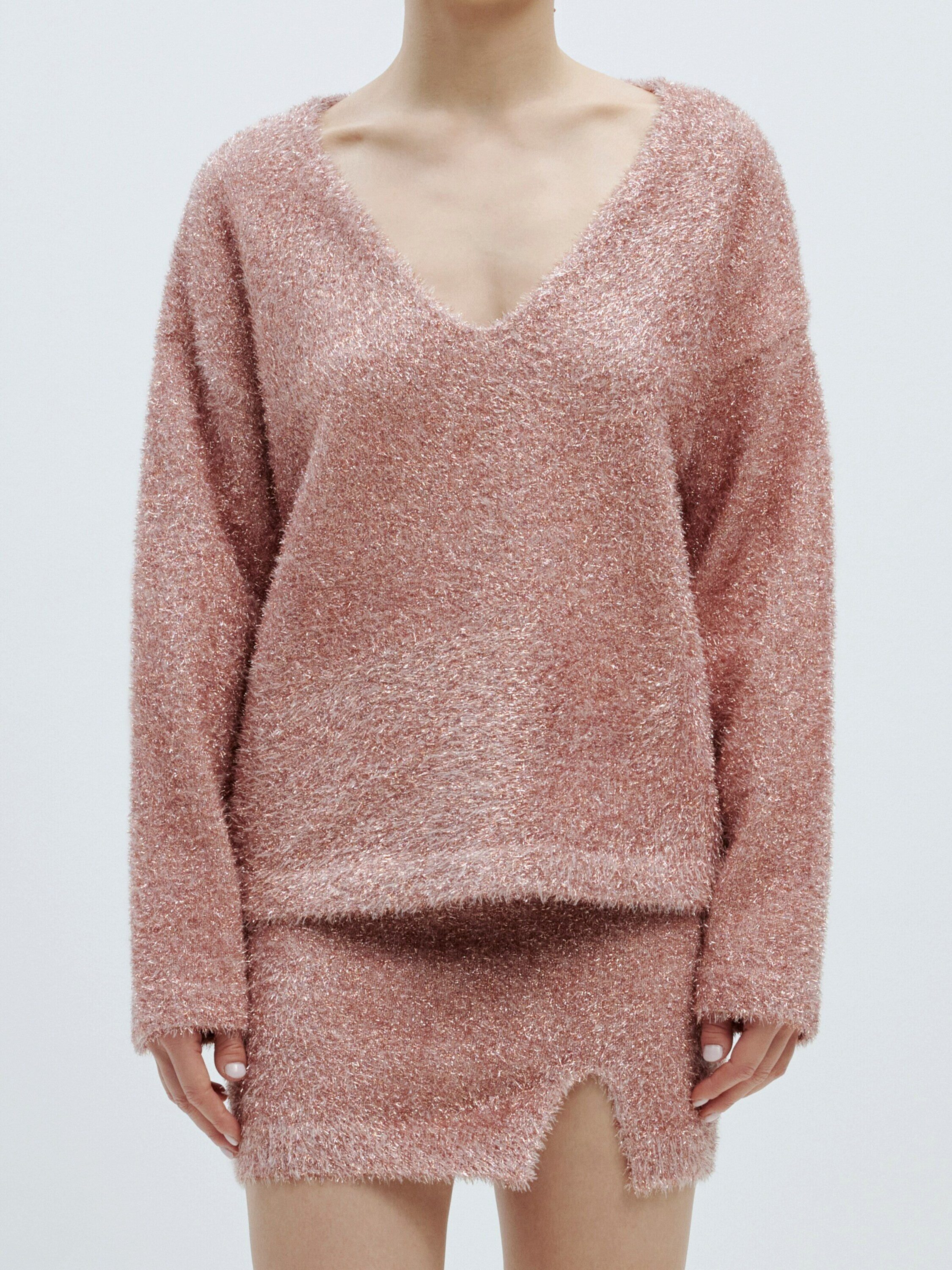 EDITED V-Ausschnitt-Pullover Ova (1-tlg) Plain/ohne Details günstig online kaufen