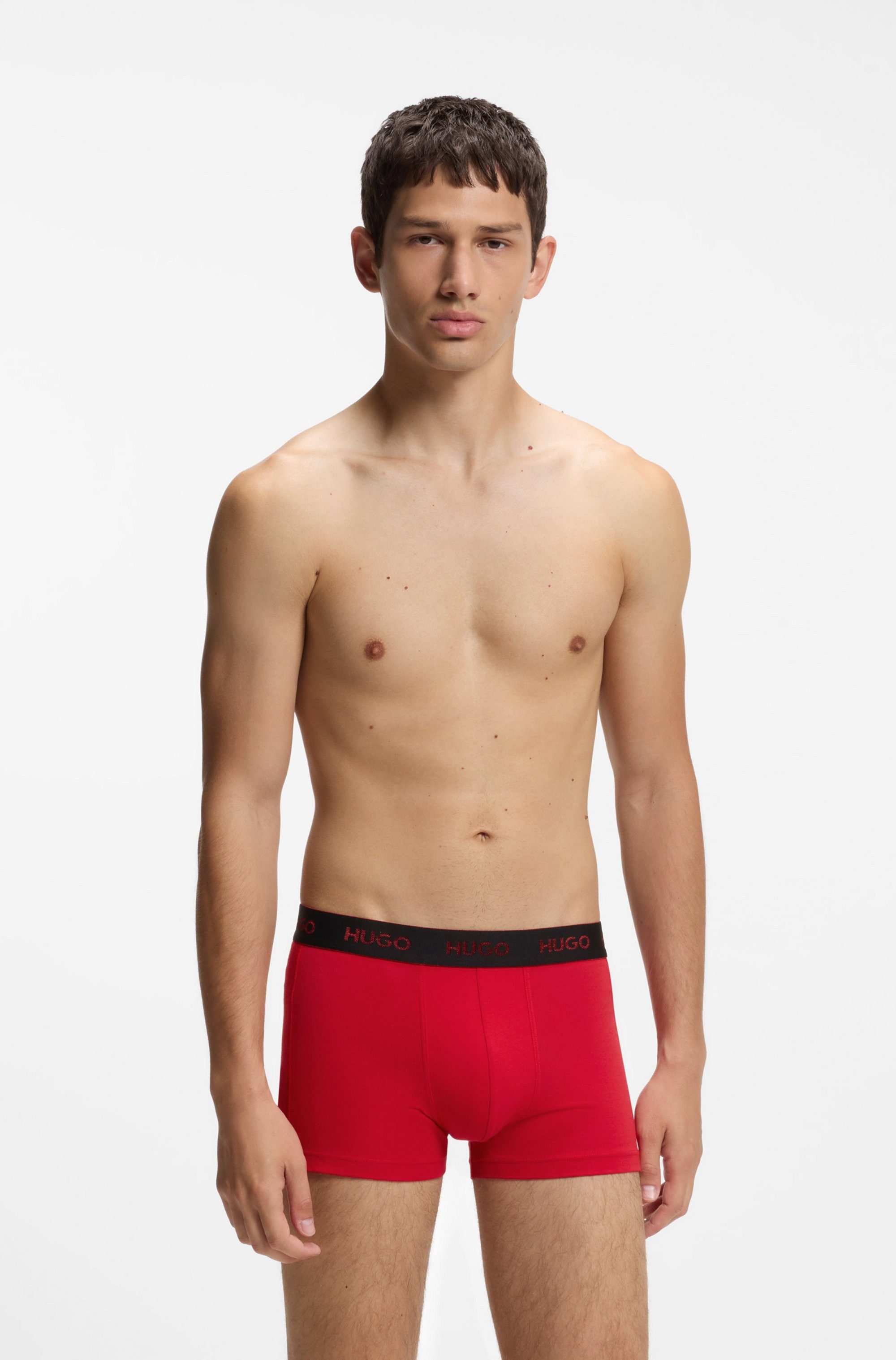 HUGO Trunk TRUNK TRIPLET PACK (Packung, 3-St) mit Logoschriftzug auf dem Bund