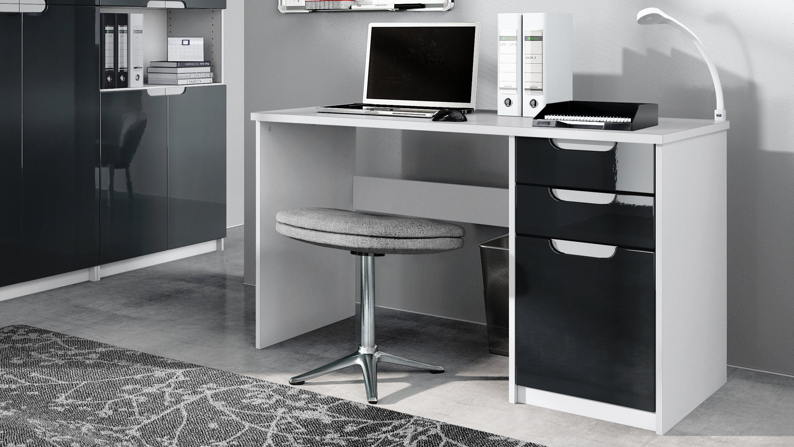 Vladon Schreibtisch Logan (Bürotisch, mit 2 günstig online kaufen