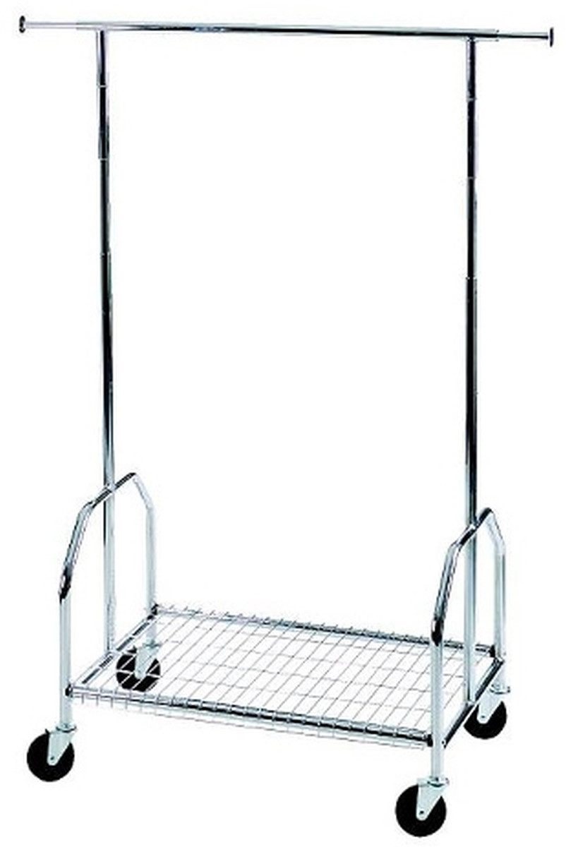 ALCO Garderobenständer Garderobe BxHxT 90x130-170x54cm mobil silber