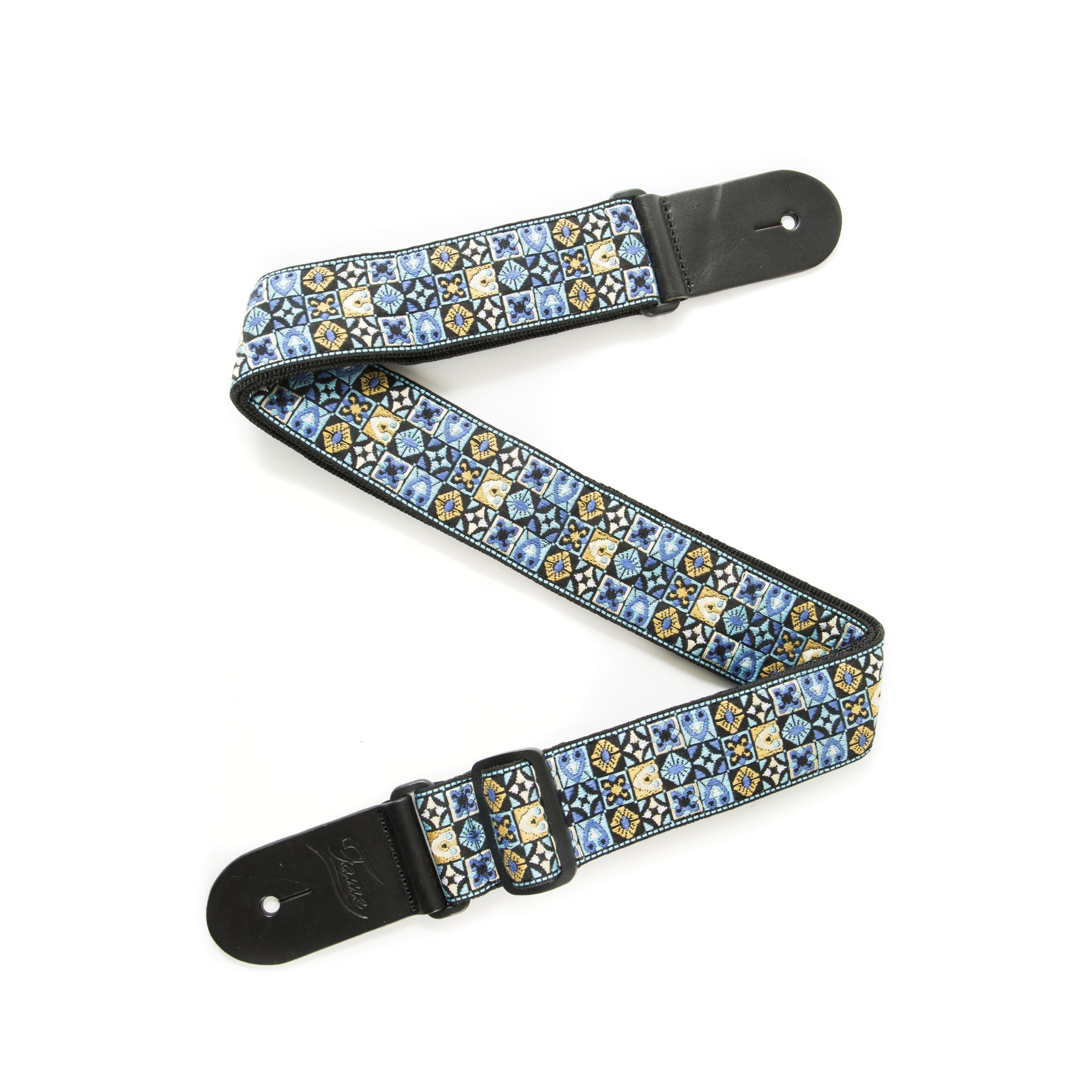 FAME Gitarrengurt, Mosaic Nylon Strap Blue, Nylon Watch Strap, Blue Watch Band