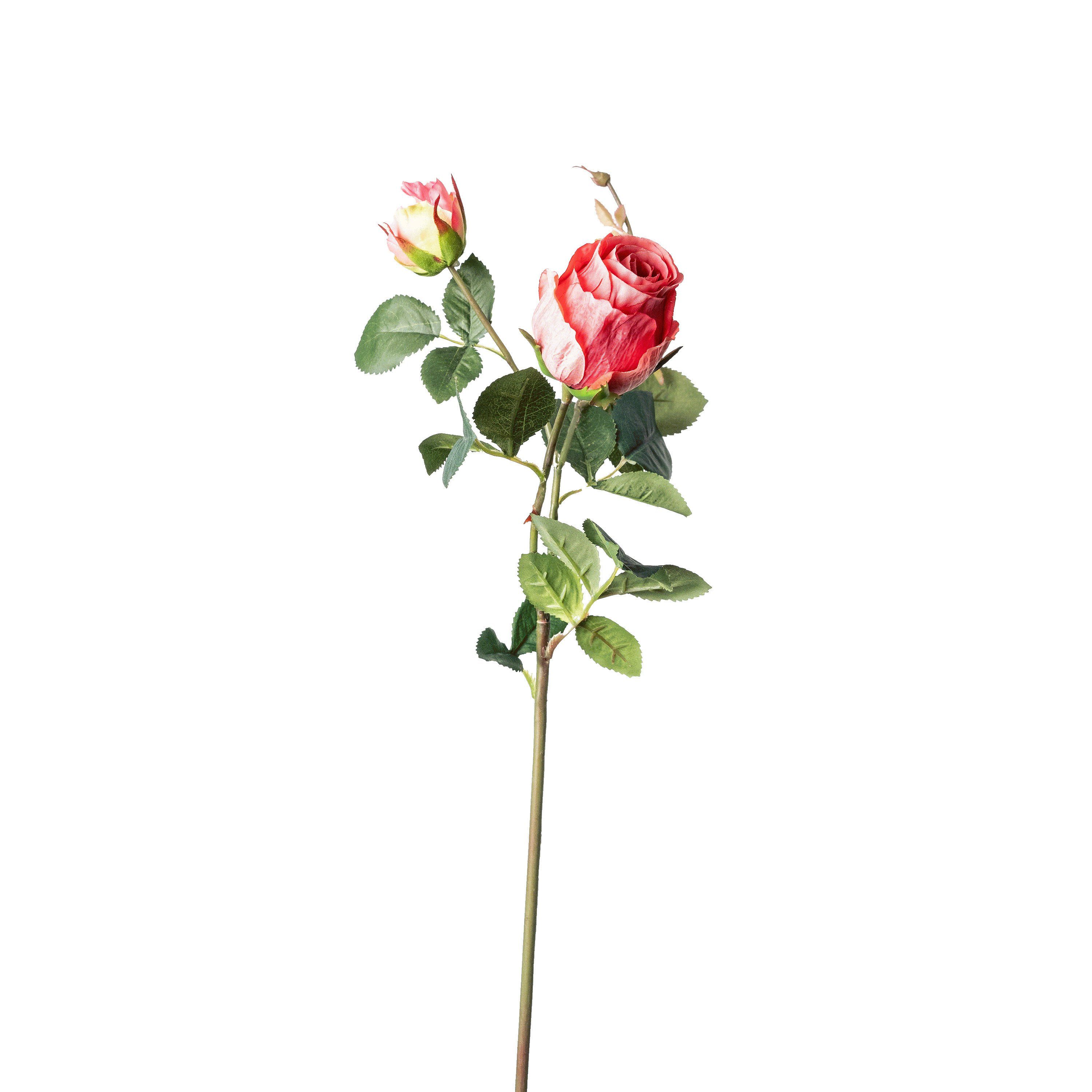 Kunstblume Kunst-Stielblume Rose, Depot, Zentimeter 80 Styropor, aus Polyester, Draht, Polyethylen, L Pink