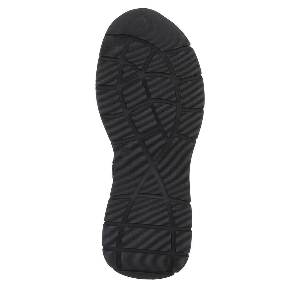 Ital-Design Damen Stiefeletten mit kuscheligem Futter für Alltag Plateaustiefelette (90649006) Keilabsatz/Wedge Stiefeletten in Schwarz