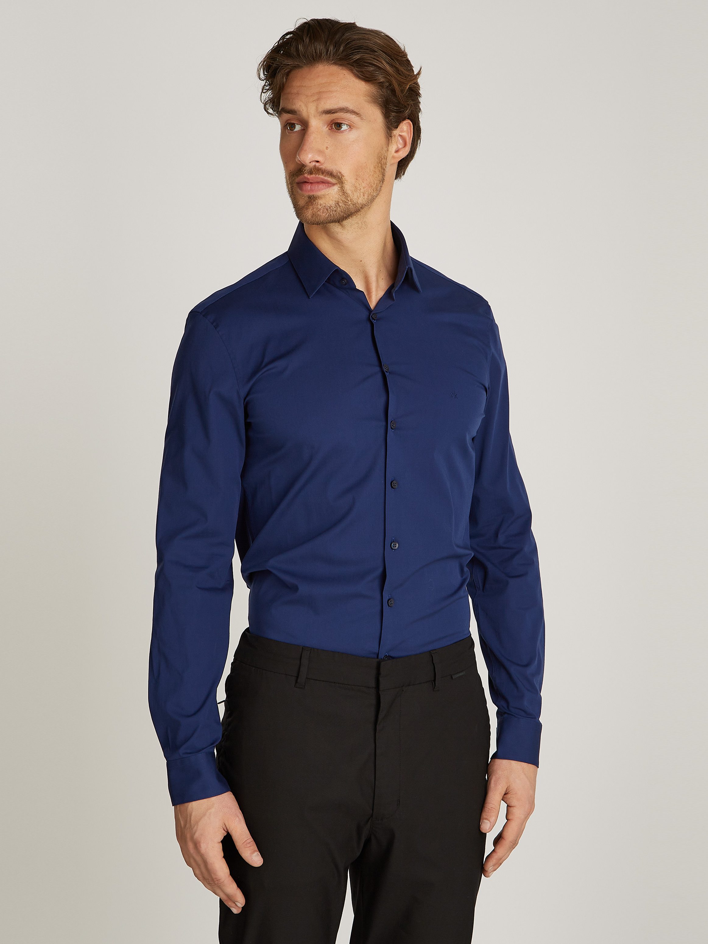 Calvin Klein Businesshemd POPLIN STRETCH SLIM günstig online kaufen
