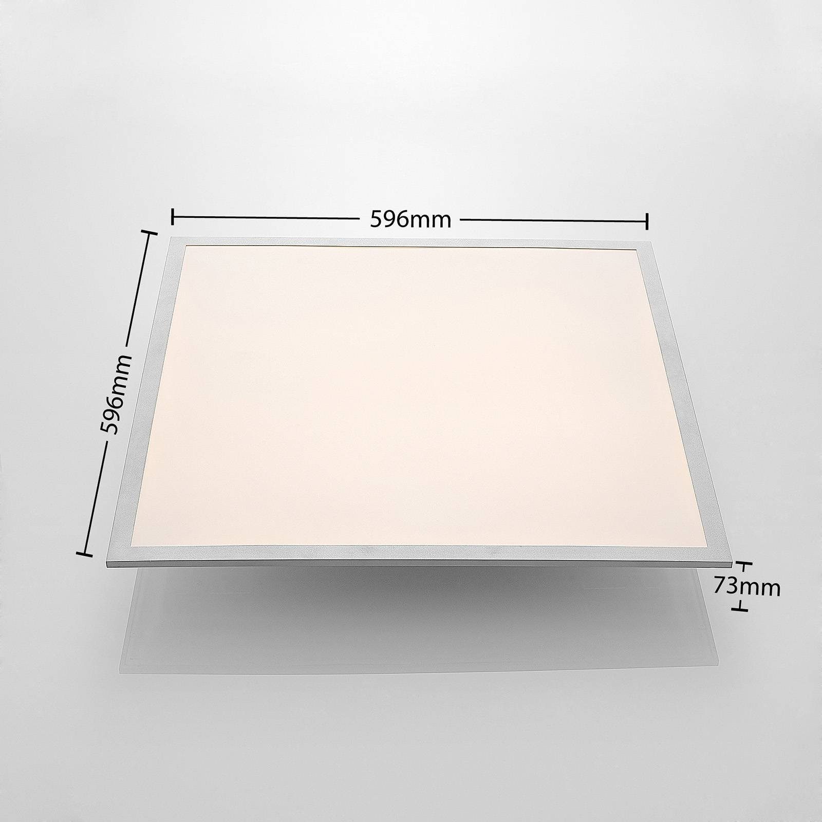 Lindby LED Panel Stenley, Farbwechsel verbaut, / silber, Aluminium, flammig, warmweiß LED-Leuchtmittel inkl. Modern, fest 1 tageslicht, weiß, Kunststoff