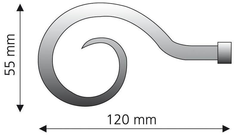 Gardinenstangen-Endstück Apoll, Liedeco, Gardinen, (Set, für Gardinenstangen 16 mm weiß/goldfarben Ø 2-St)