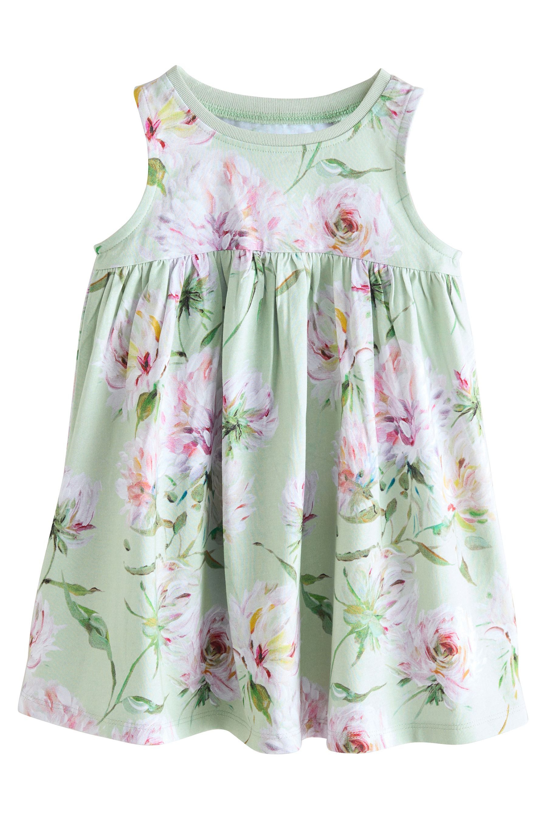 Next Jerseykleid Ärmelloses Kleid aus 100 % Baumwolljersey (1-tlg)