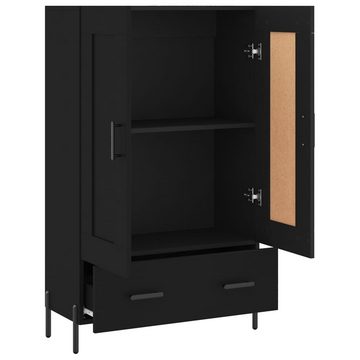 furnicato Sideboard Highboard Schwarz 69,5x31x115 cm Holzwerkstoff