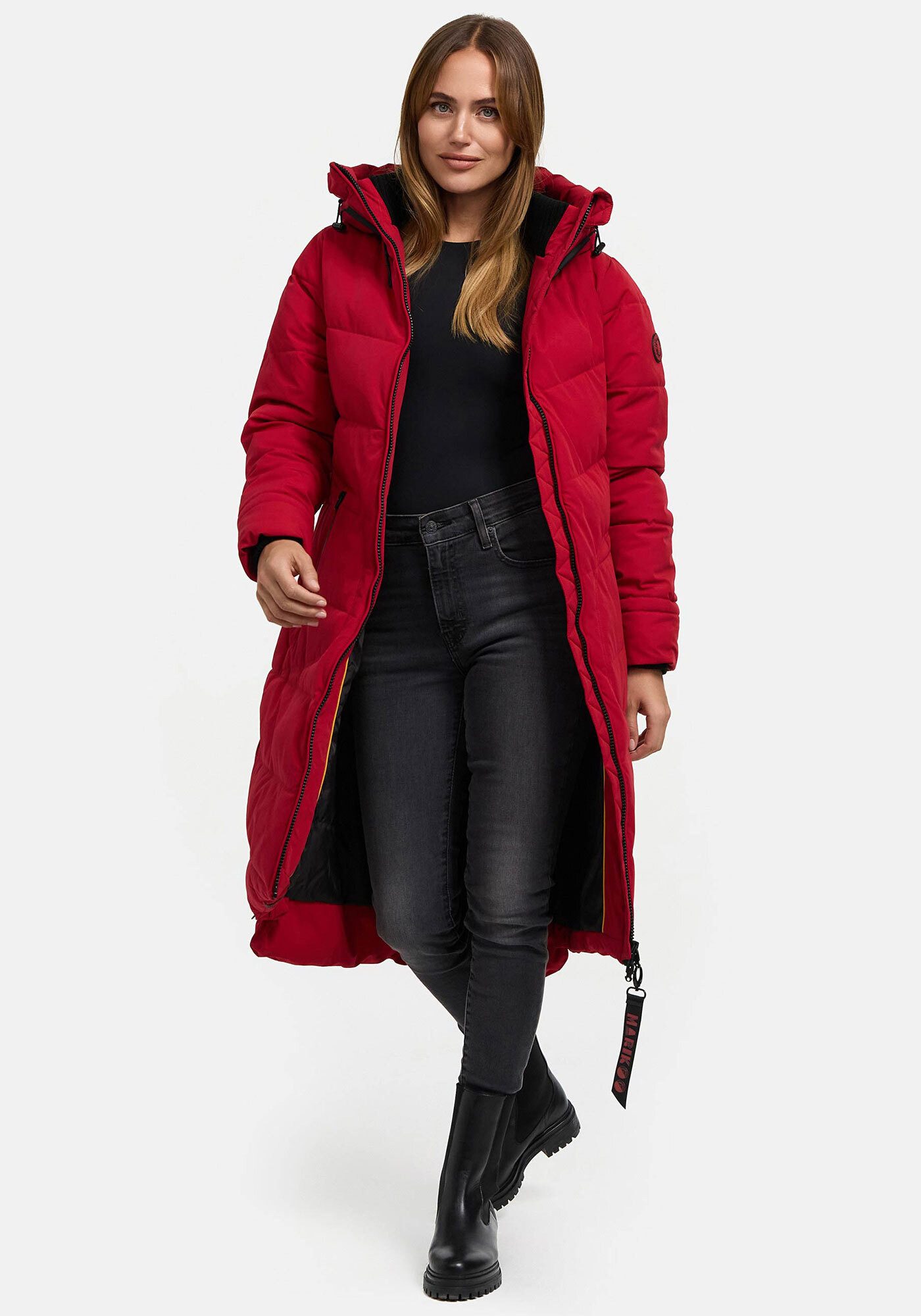 Marikoo Winterjacke Benikoo langer Winter Mantel gesteppt