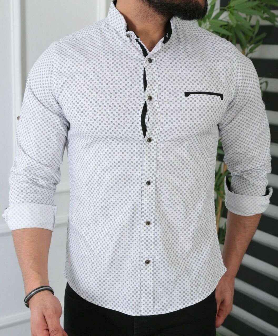 Megaman Jeans Langarmhemd H-1900 Langarmhemd Herren günstig online kaufen