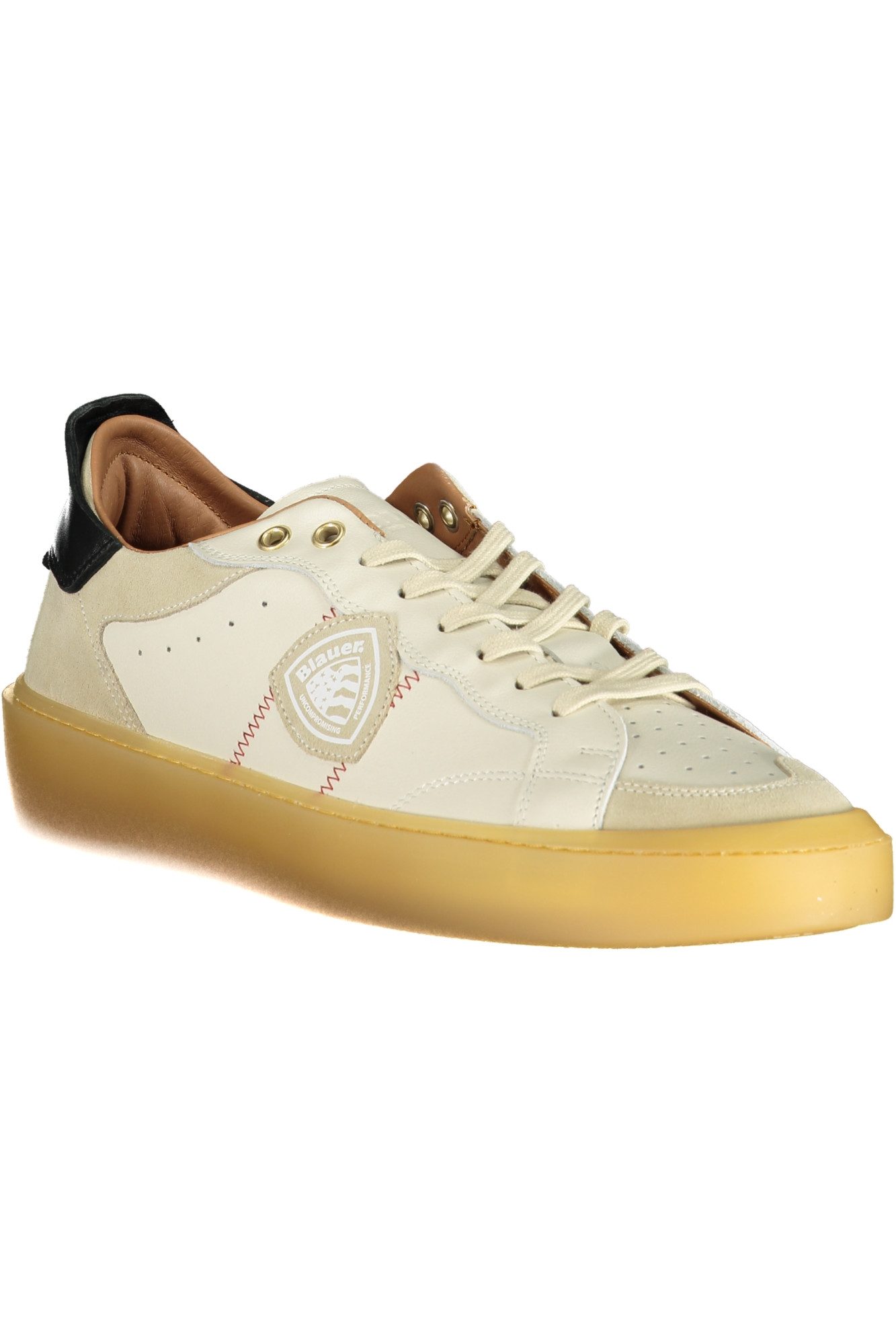 Blauer Sneaker Weißer Herrensportschuh mit Kontrasten &