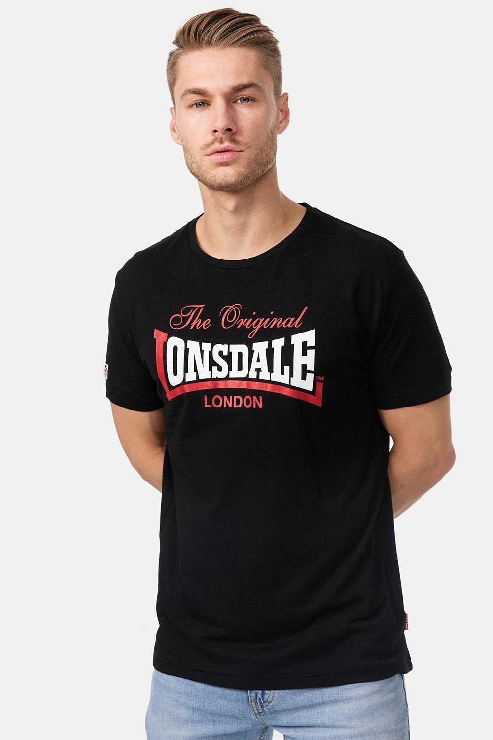 T-Shirt Black ALDINGHAM Lonsdale