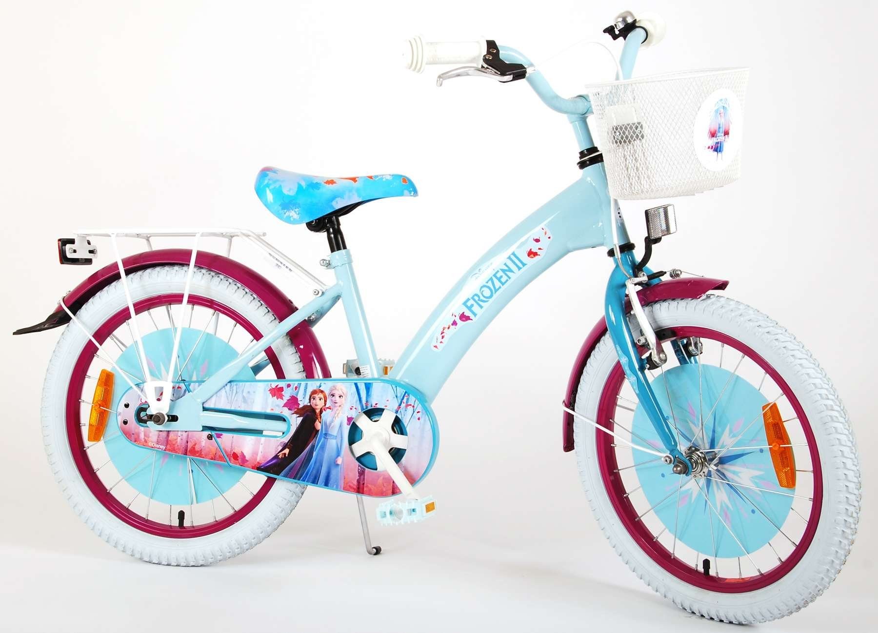 TPFSports Kinderfahrrad Disney Frozen 18 Zoll mit Rücktritt + Handbremse, 1 Gang, (Mädchen Fahrrad - Rutschfeste Sicherheitsgriffe), Kinder Fahrrad 18 Zoll mit Ständer Laufrad Mädchen Kinderrad