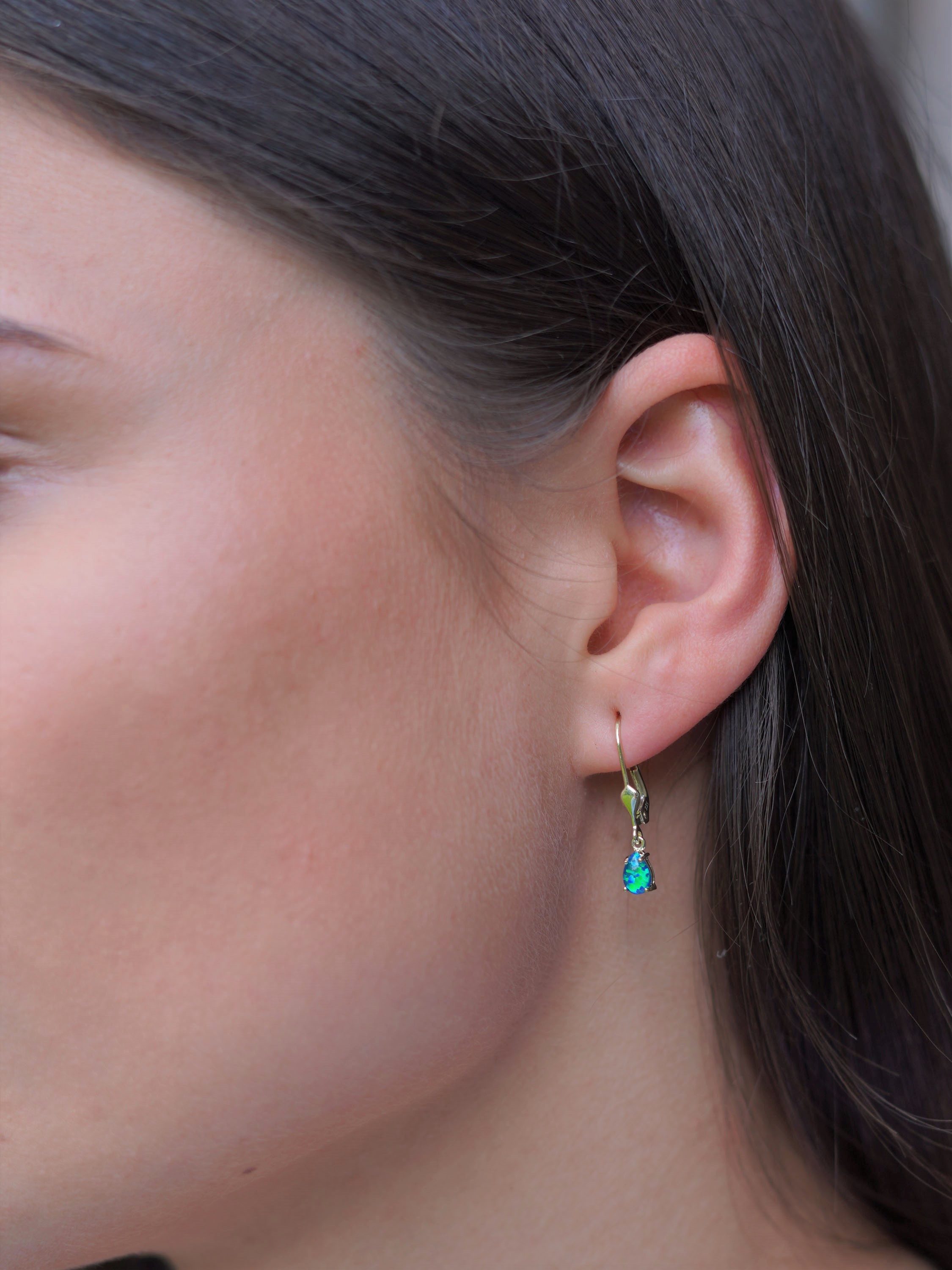 My Gold Paar Ohrhänger Damen Ohrringe hängend Gelbgold 333 (8 Karat) Opal - günstig online kaufen