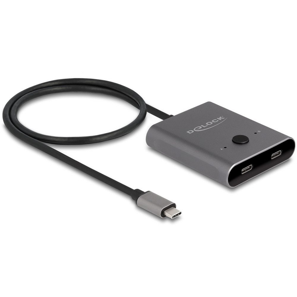 Delock Delock 11500 USB-C® (USB 3.2 Gen 2) Umschalter Grau USB-Adapter, 50.00 cm