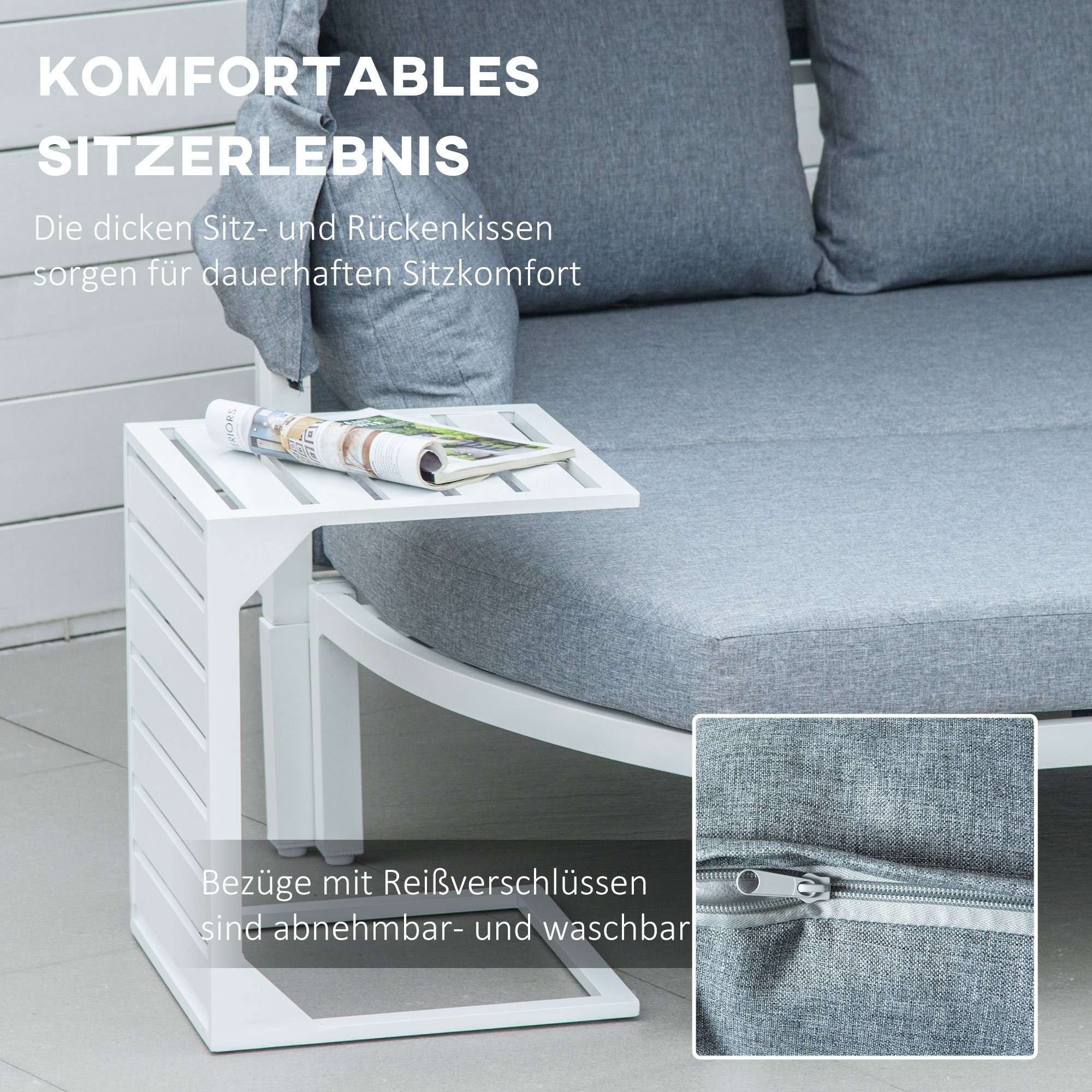 Outsunny Sitzgruppe Gartenmöbel Set