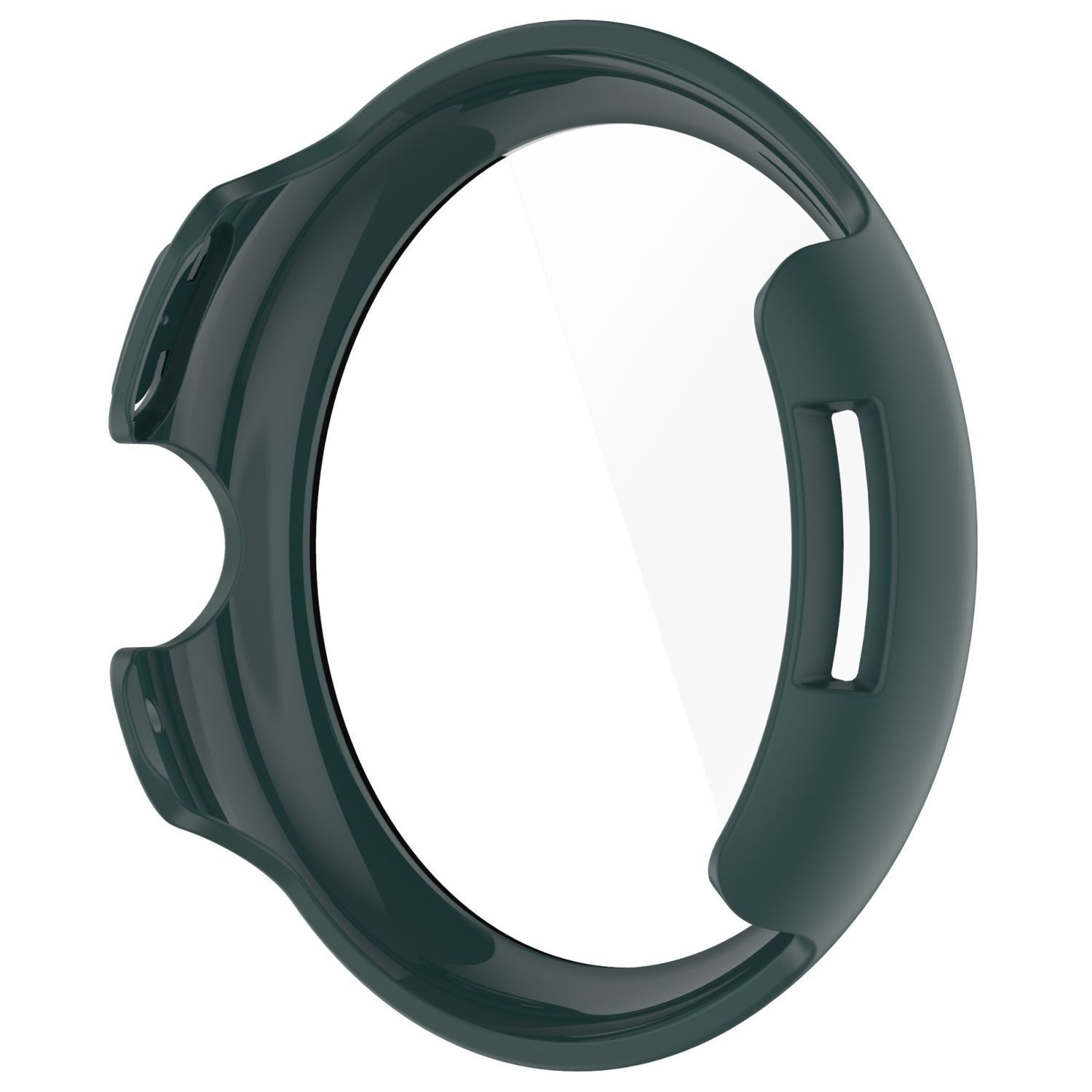 Wigento Smartwatch-Hülle Für Google Pixel Watch 3 45mm Kunststoff PC Hülle + Hart Glas Grün, Schutzhülle aus PC + gehärtetem Glas für Rundumschutz – Bild 5 von 5