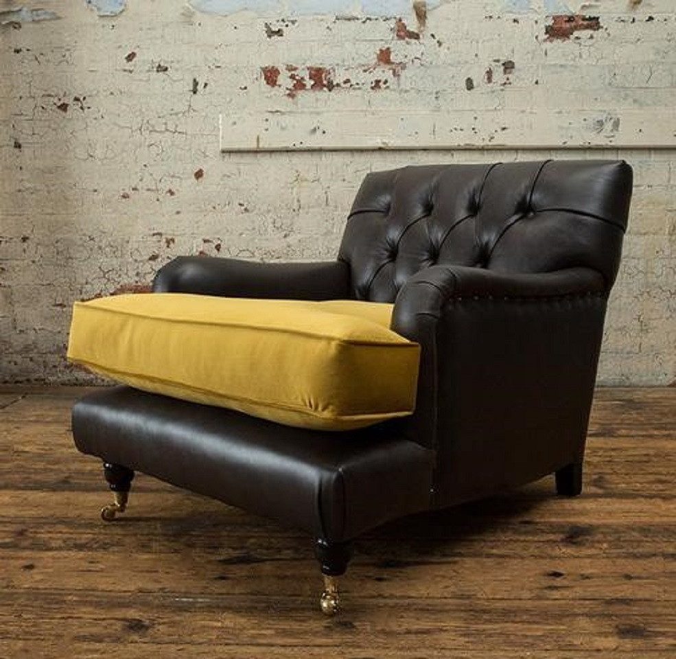 Xlmoebel Chesterfield-Sessel Eleganter Chesterfield-Sessel mit bequemer Polsterung in Braun (Sessel (1 Sitzer), Hergestellt in Europa