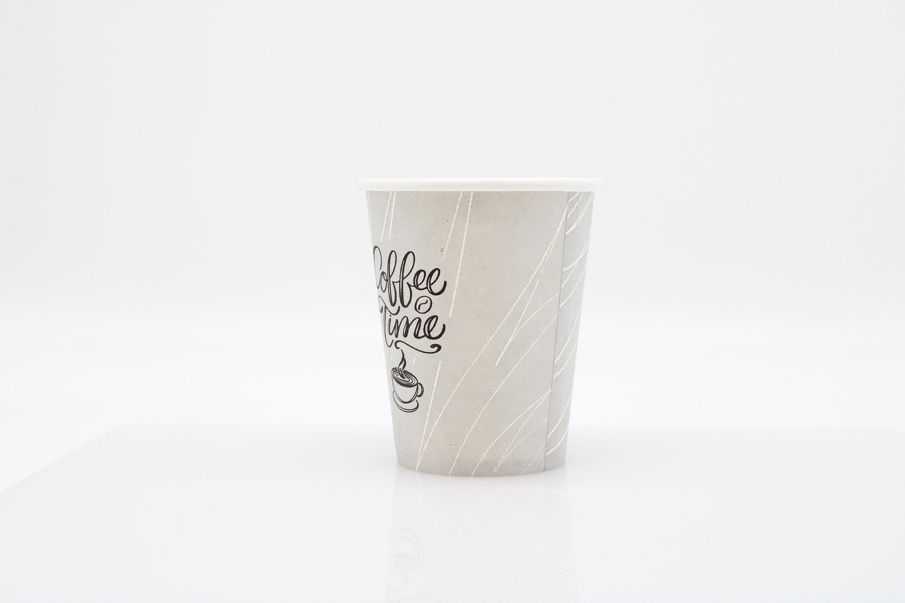 / Grau oz Coffee Coffee-to-go-Becher 8 beschichtet PE Time cofi1453 Kaffeebecher 200ml