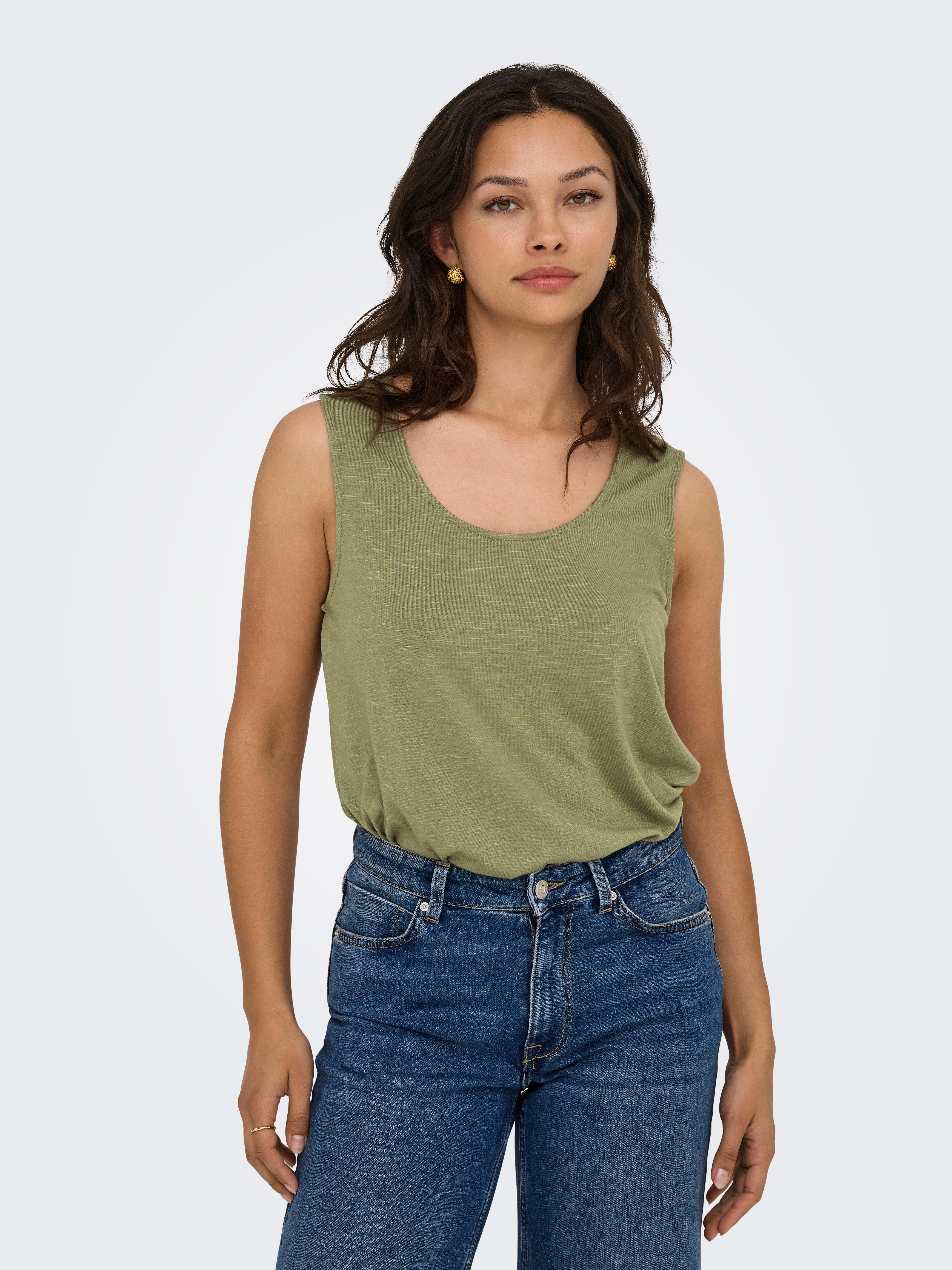 ONLY Spitzentop ONLFREDA S/L U-NECK MIX günstig online kaufen