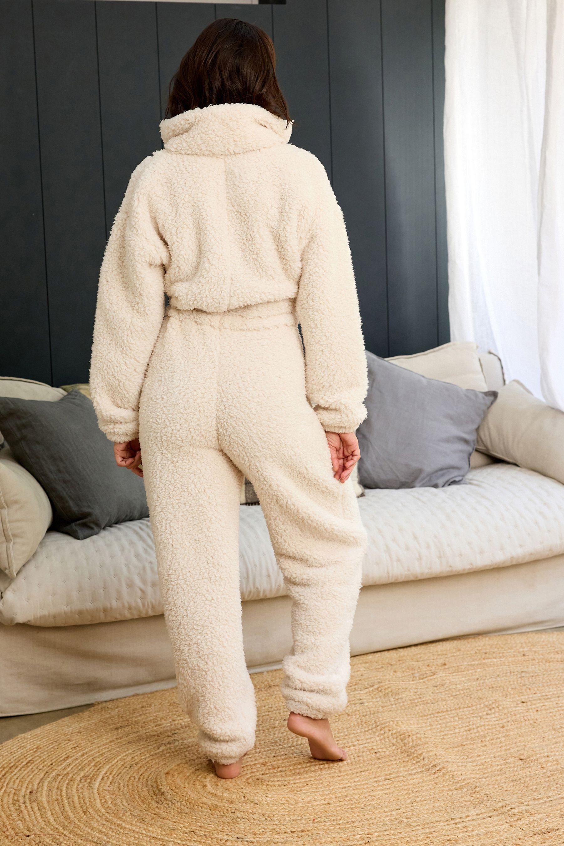 Fleece-Einteiler Next Loungeanzug tlg) Teddykunstfell (1