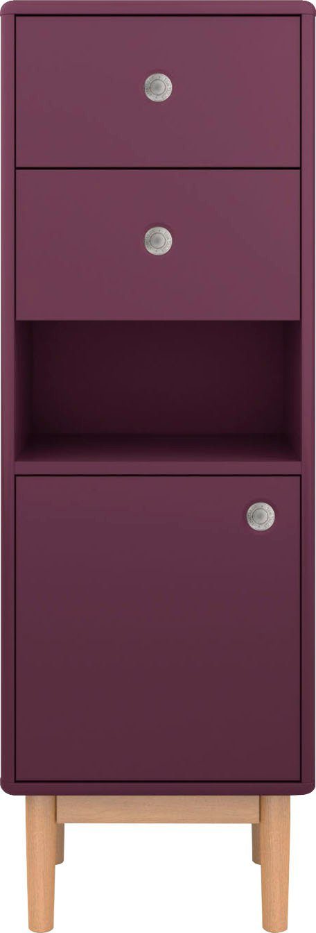 TOM TAILOR HOME Unterschrank COLOR BATH plum 2 & Füße Breite mit Eiche, mit Tür Schubladen, cm 40 Push-to-Open, 1